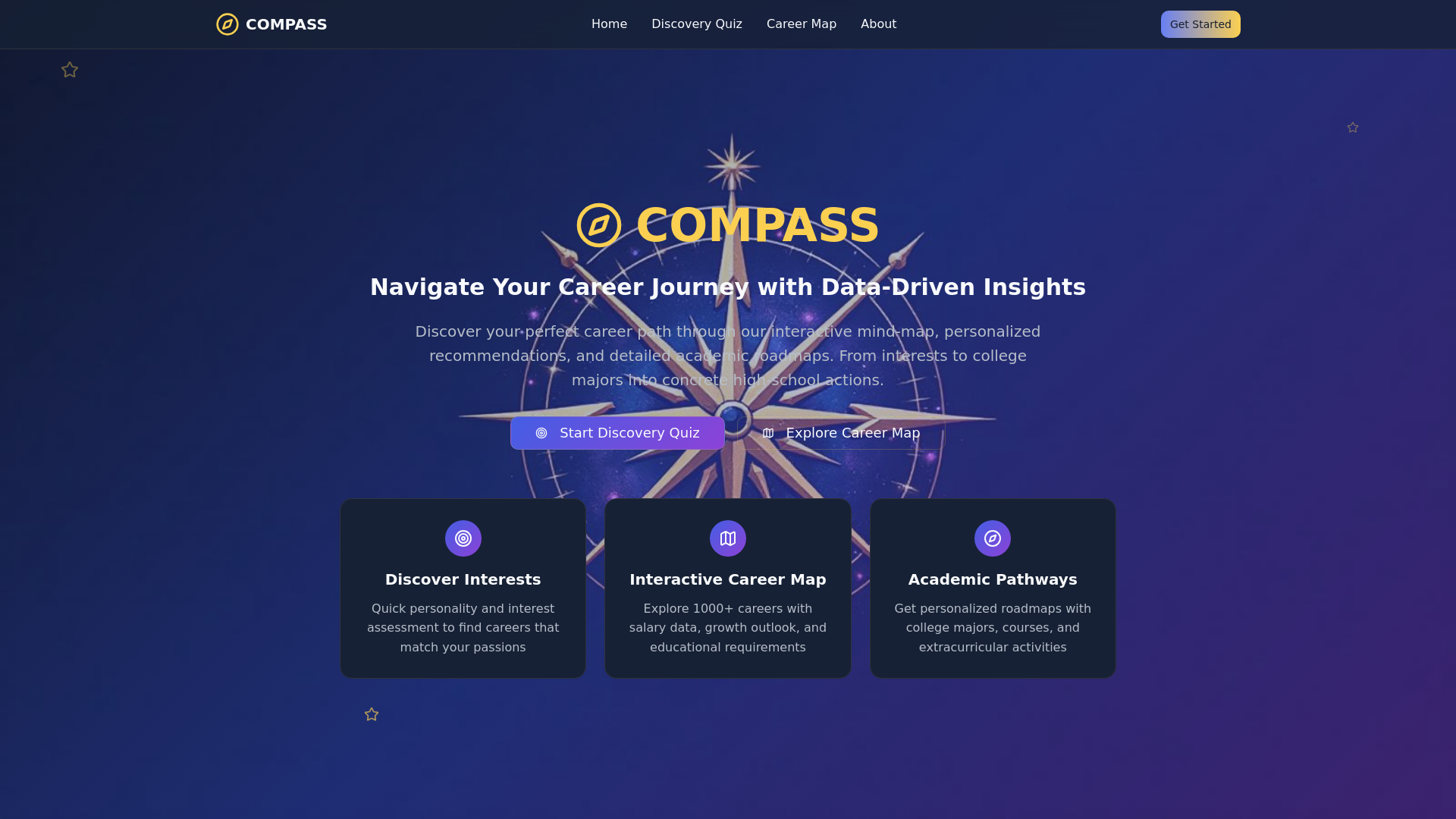 COMPASS - Navigate Your Career Journey | Interactive Career Guidance