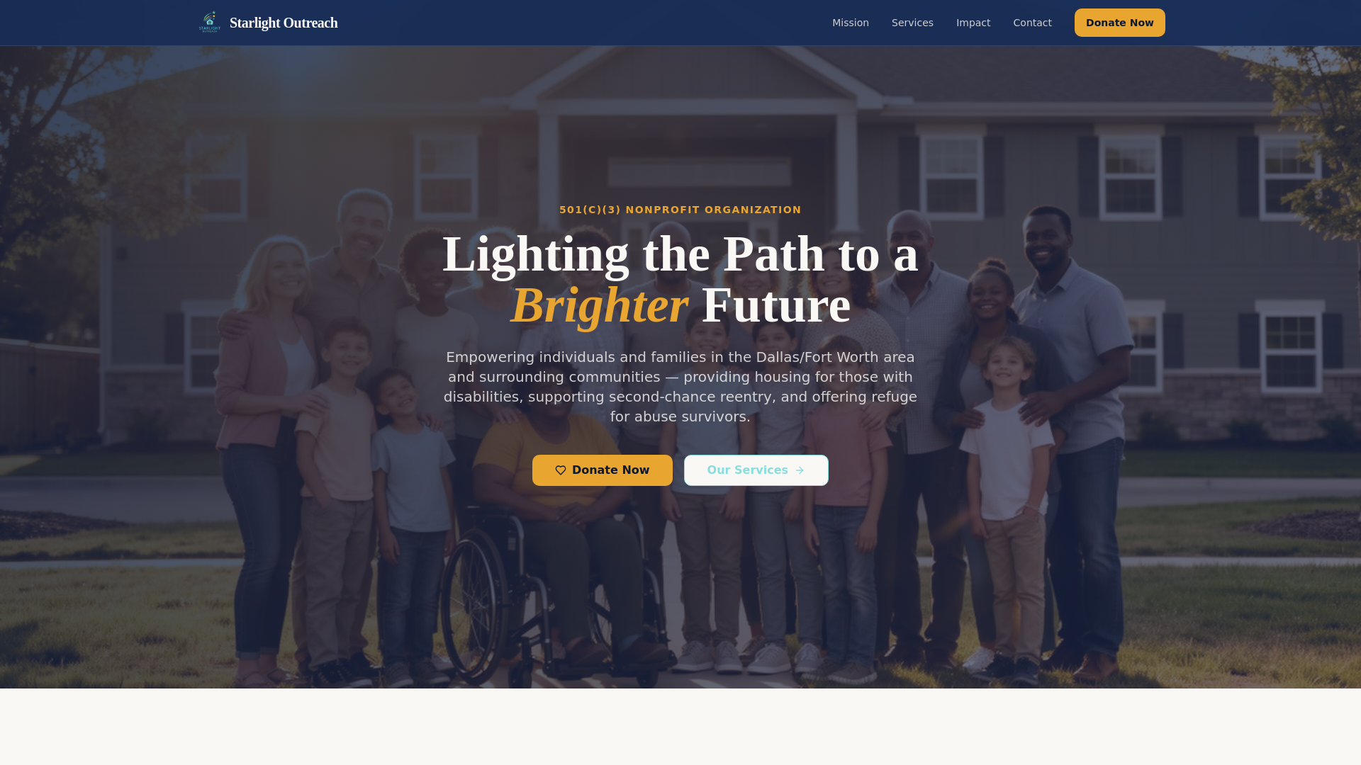 Starlight Outreach — Housing & Reentry, Dallas/Fort Worth