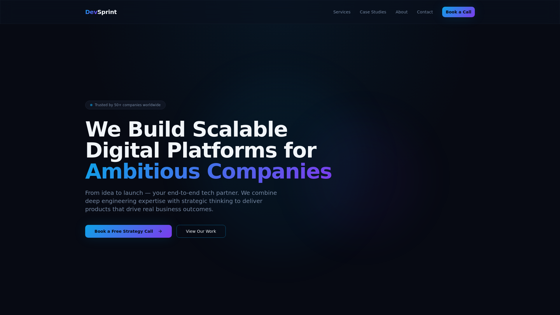 DevSprint — Custom Software Development & Digital Products