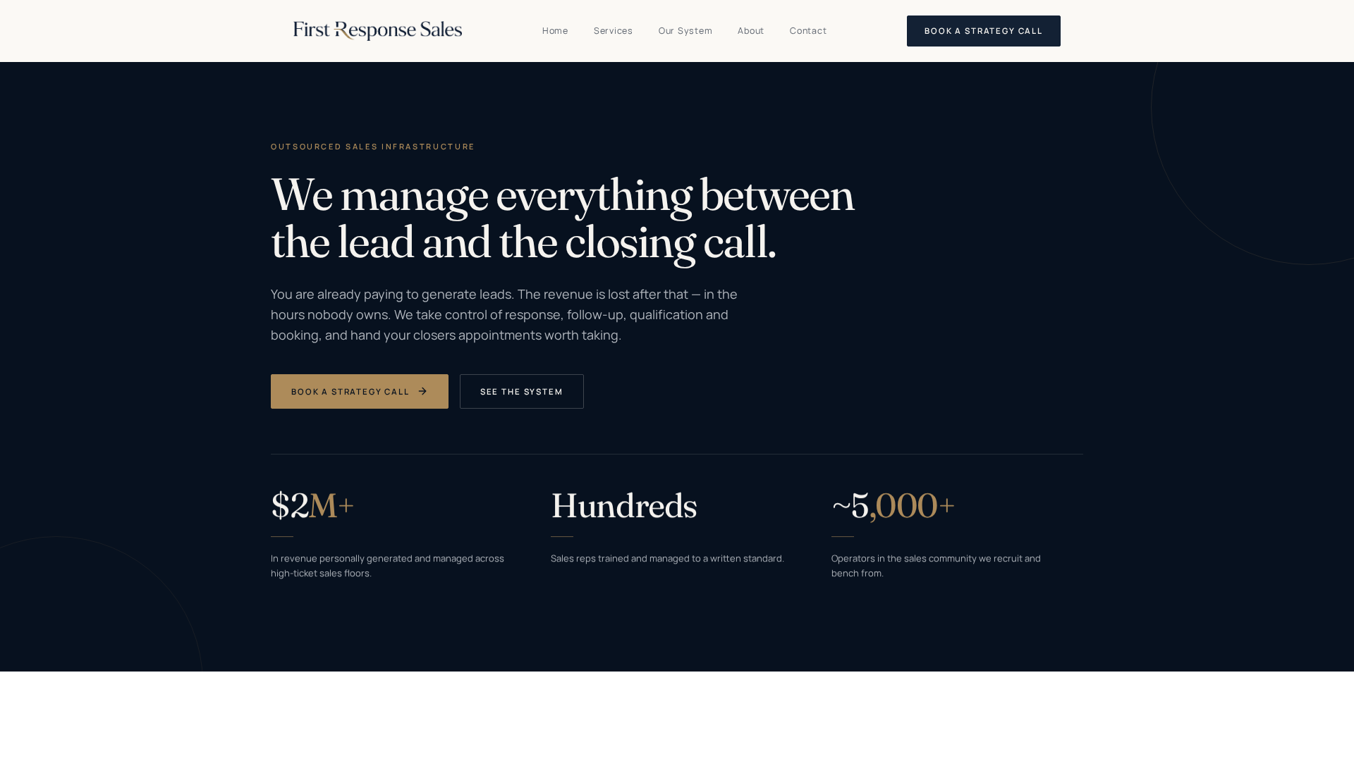 Services — Appointment Setting, Sales Ops & Setter Management | First ...