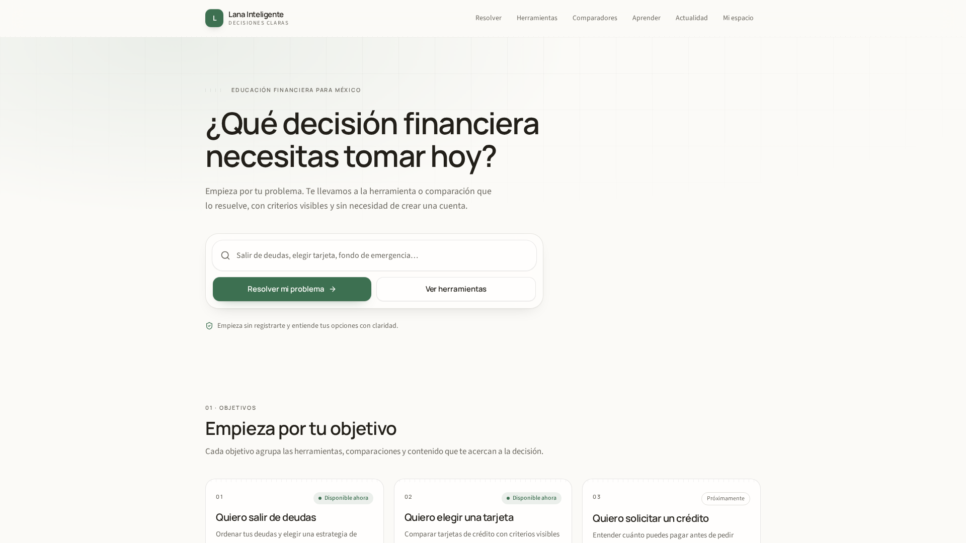 Resolver un problema financiero | Lana Inteligente