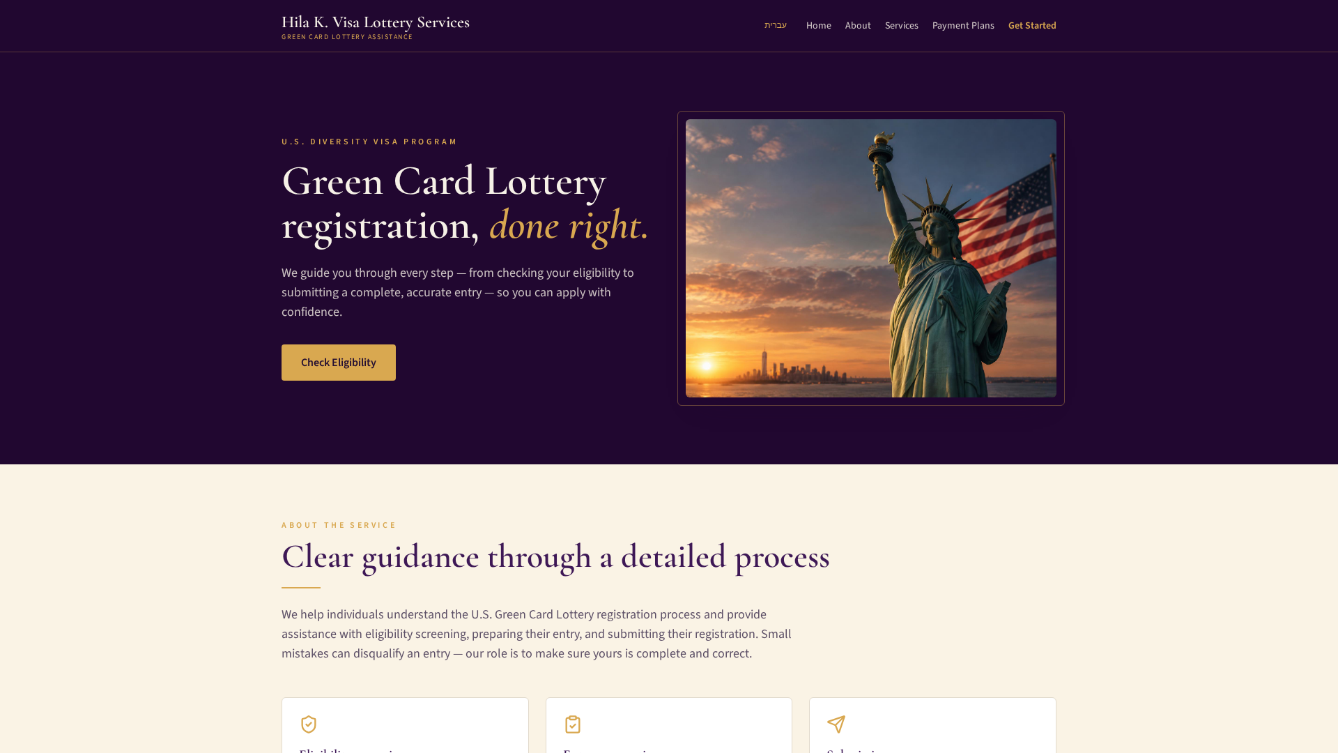 Hila K. Visa Lottery Services — Green Card Lottery Registration Assistance