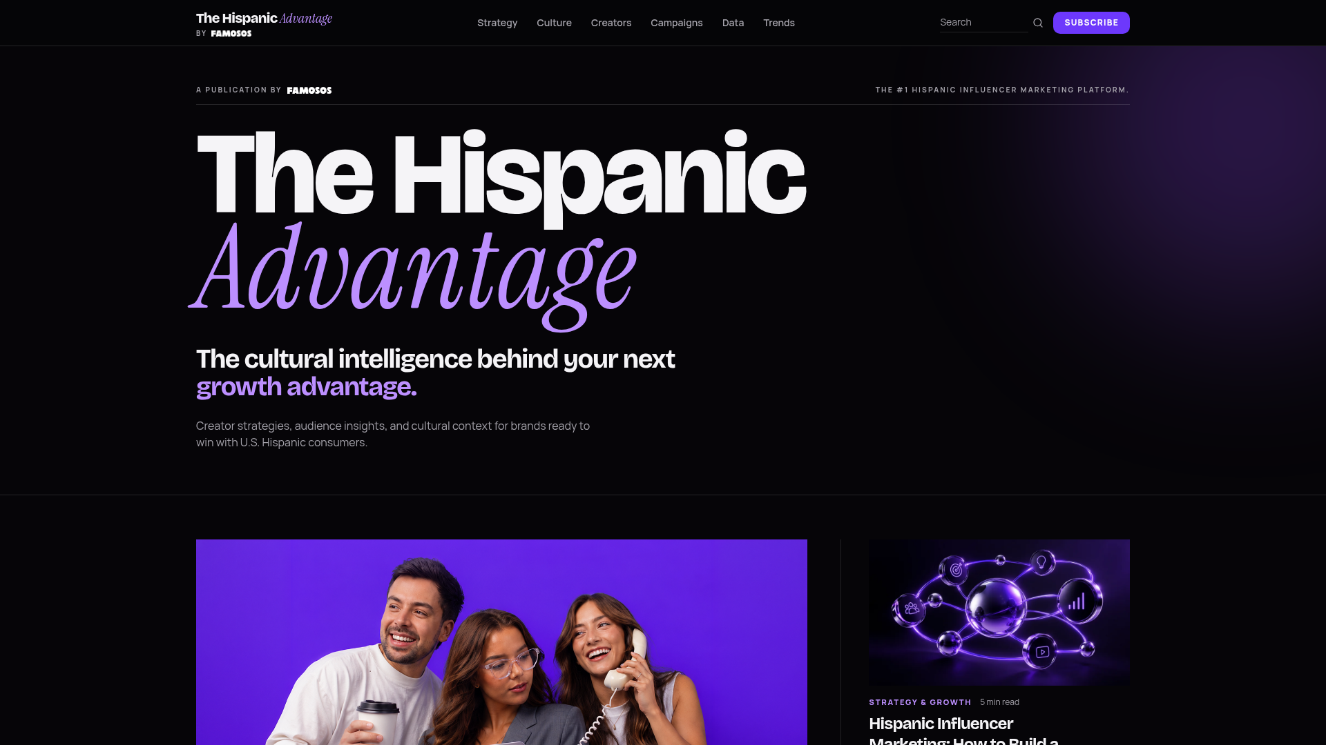 About The Hispanic Advantage — a FAMOSOS publication