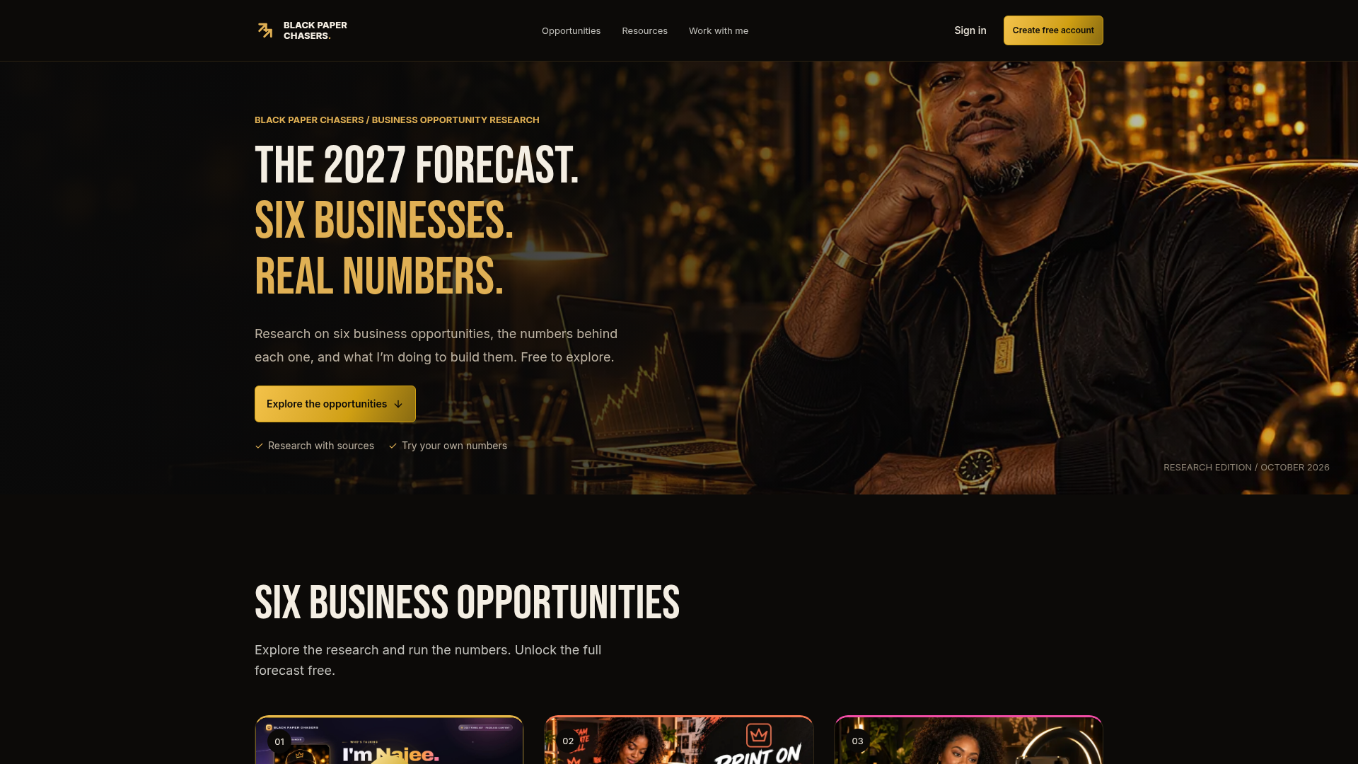 Faceless Content — Free 2027 Forecast — Black Paper Chasers
