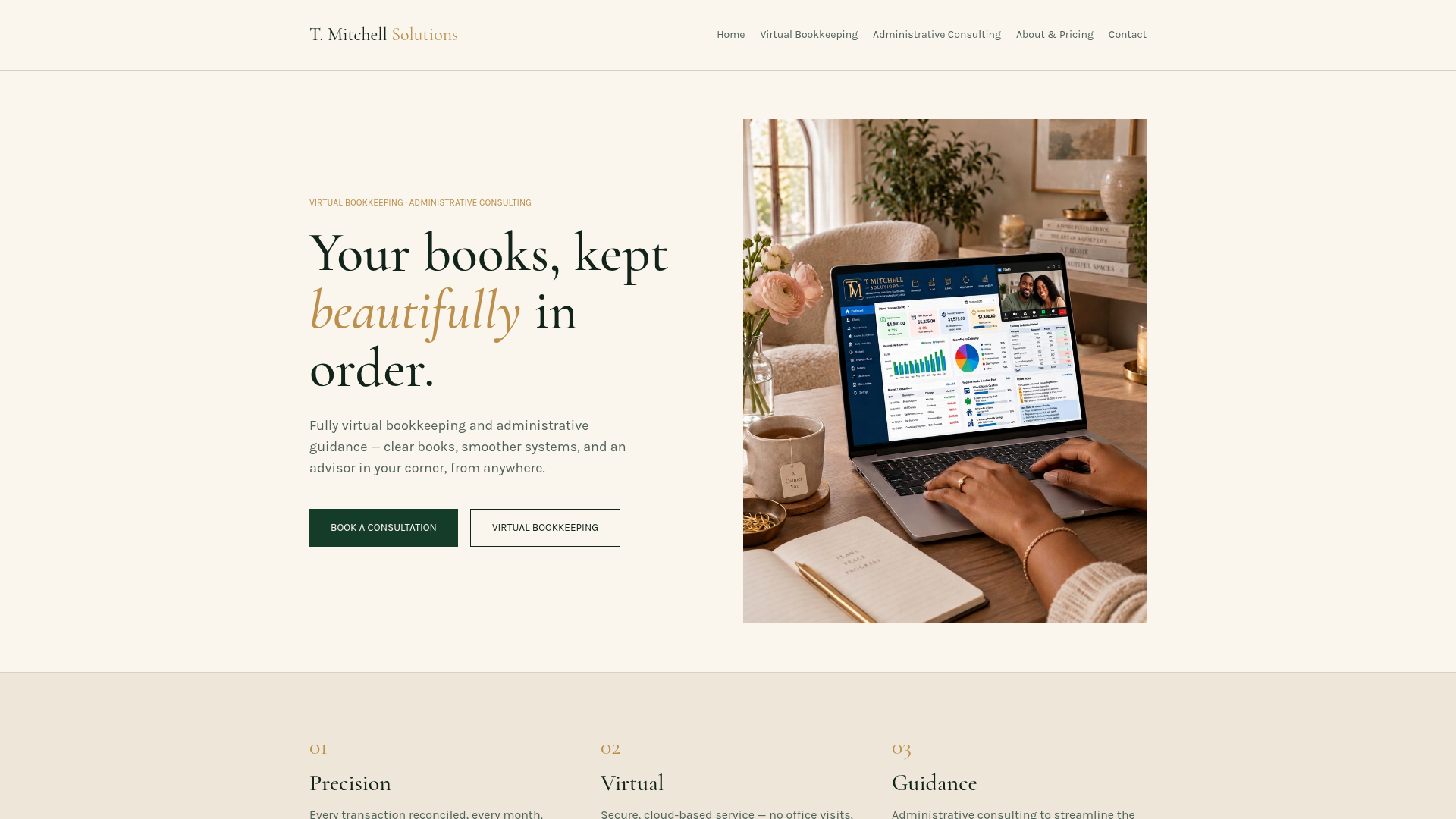 T. Mitchell Solutions — Virtual Bookkeeping & Administrative Consulting