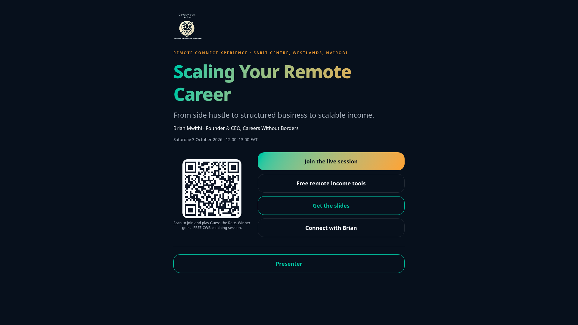 Remote income tools · Careers Without Borders