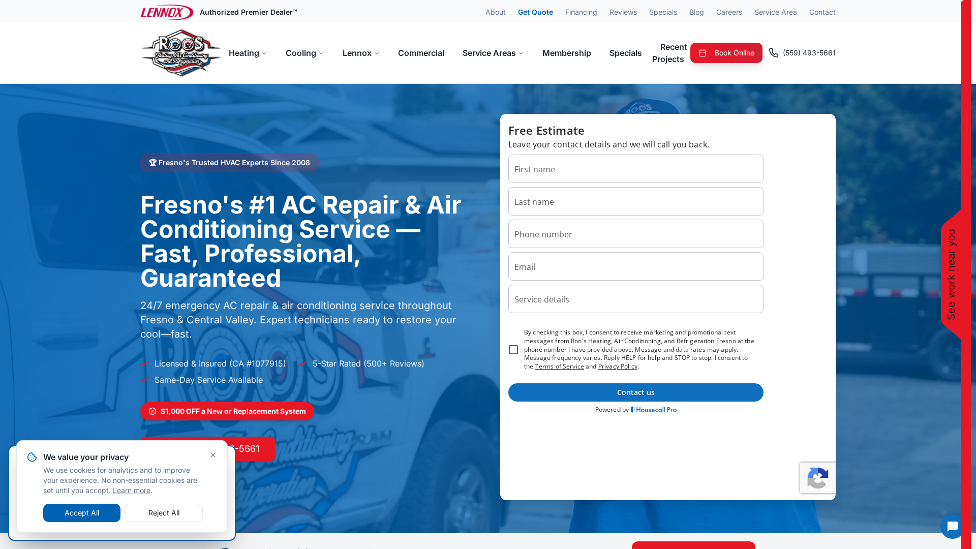 Roo's Heating and Air Conditioning cover