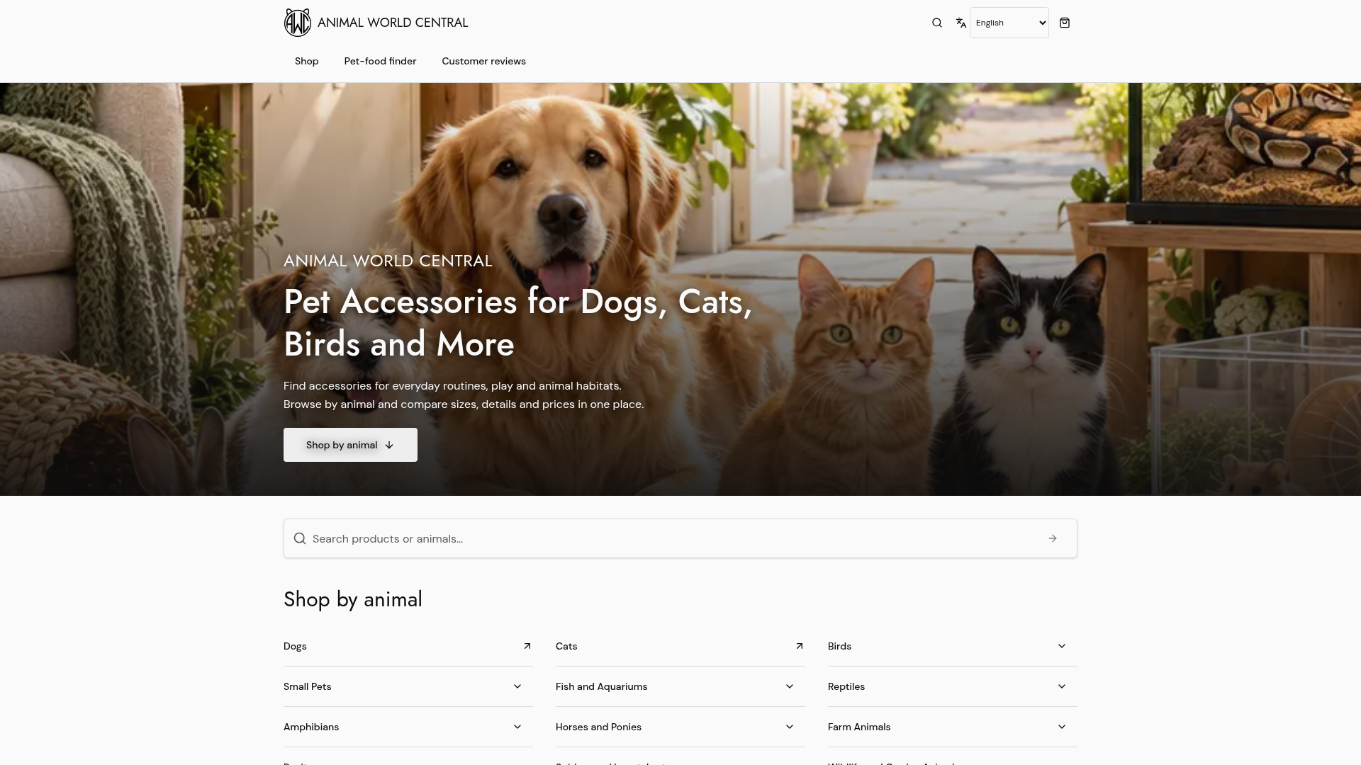 Pet Accessories for Dogs, Cats, Birds and More — Animal World Central