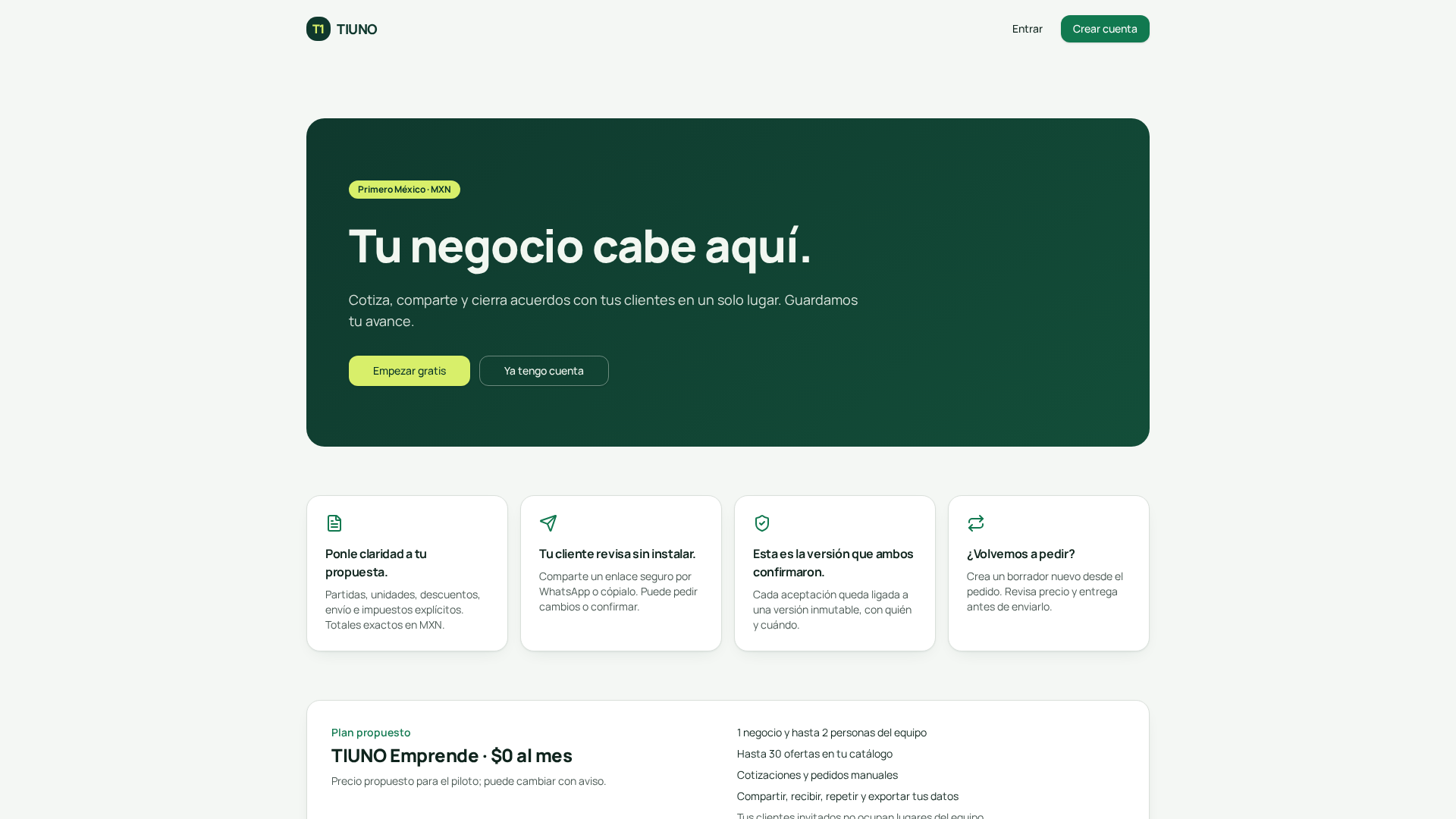 TIUNO: Tu Negocio Claro