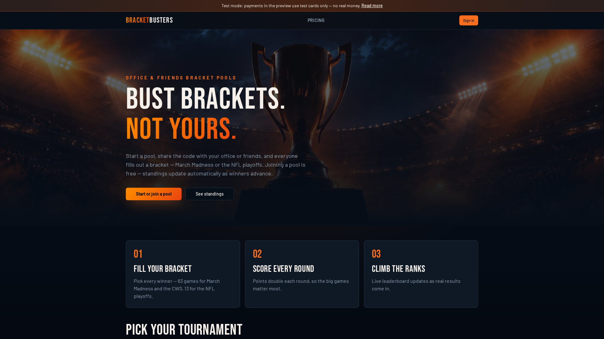 Plans for Players & Organizers — BracketBusters