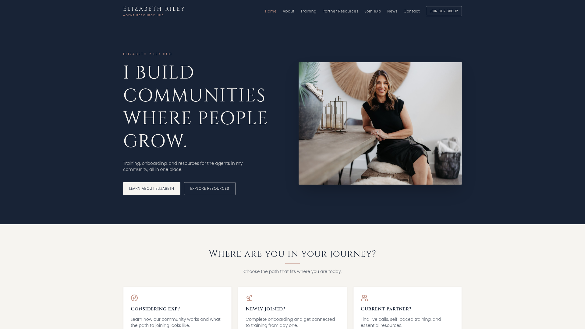 Elizabeth Riley Hub | I Build Communities Where People Grow