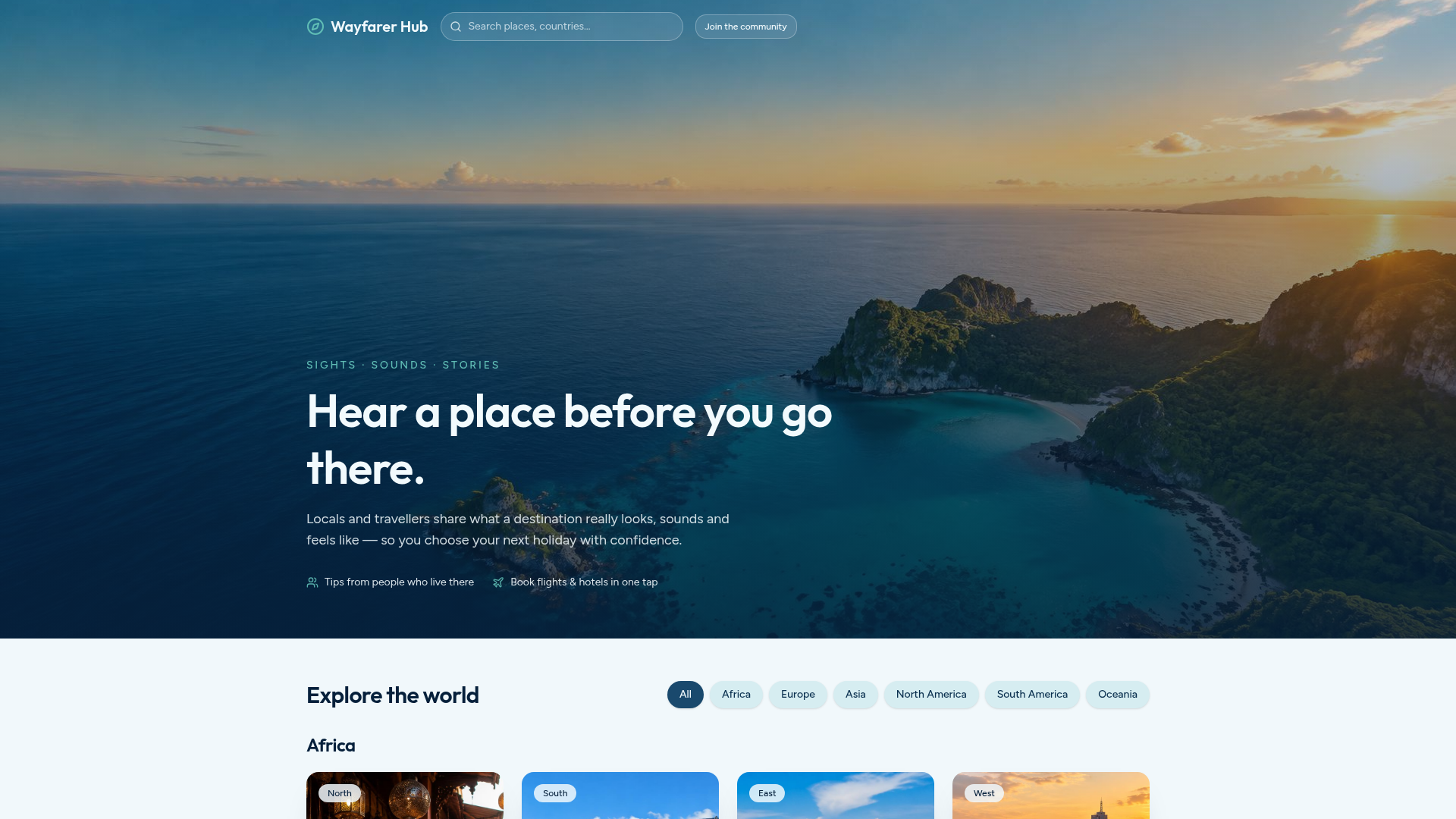Sounding R Sound Wayfarer Hub — Sights & sounds of places, shared by locals and travellers