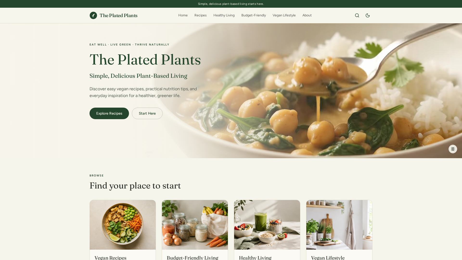 The Plated Plants — Delicious Plant-Based Living
