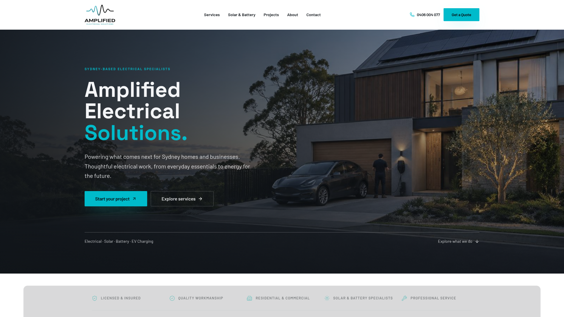Powerful Pv Array Our Work | Electrical, Solar & EV Projects Sydney | Amplified Electrical