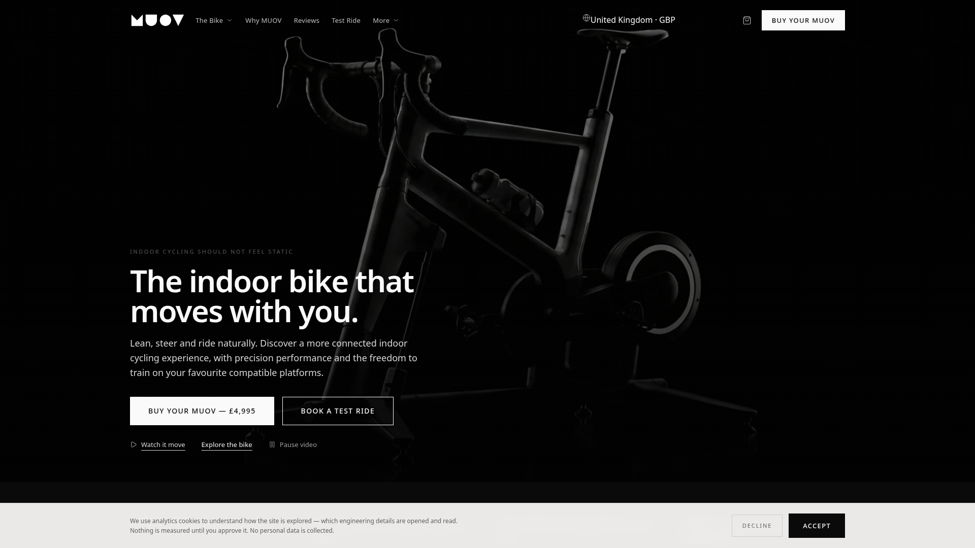 Screenshot of muov.bike