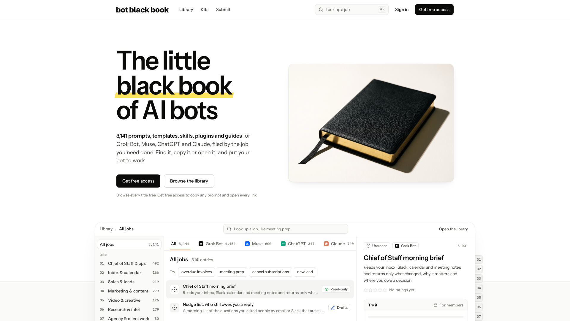 Get free access – Bot Black Book