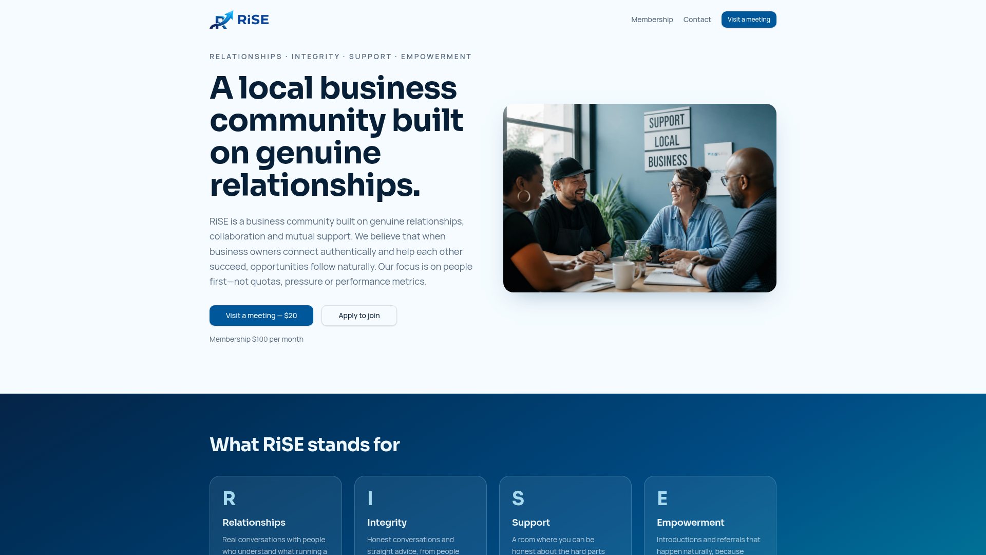 Where We Rise RiSE Business Community | Relationships, Integrity, Support