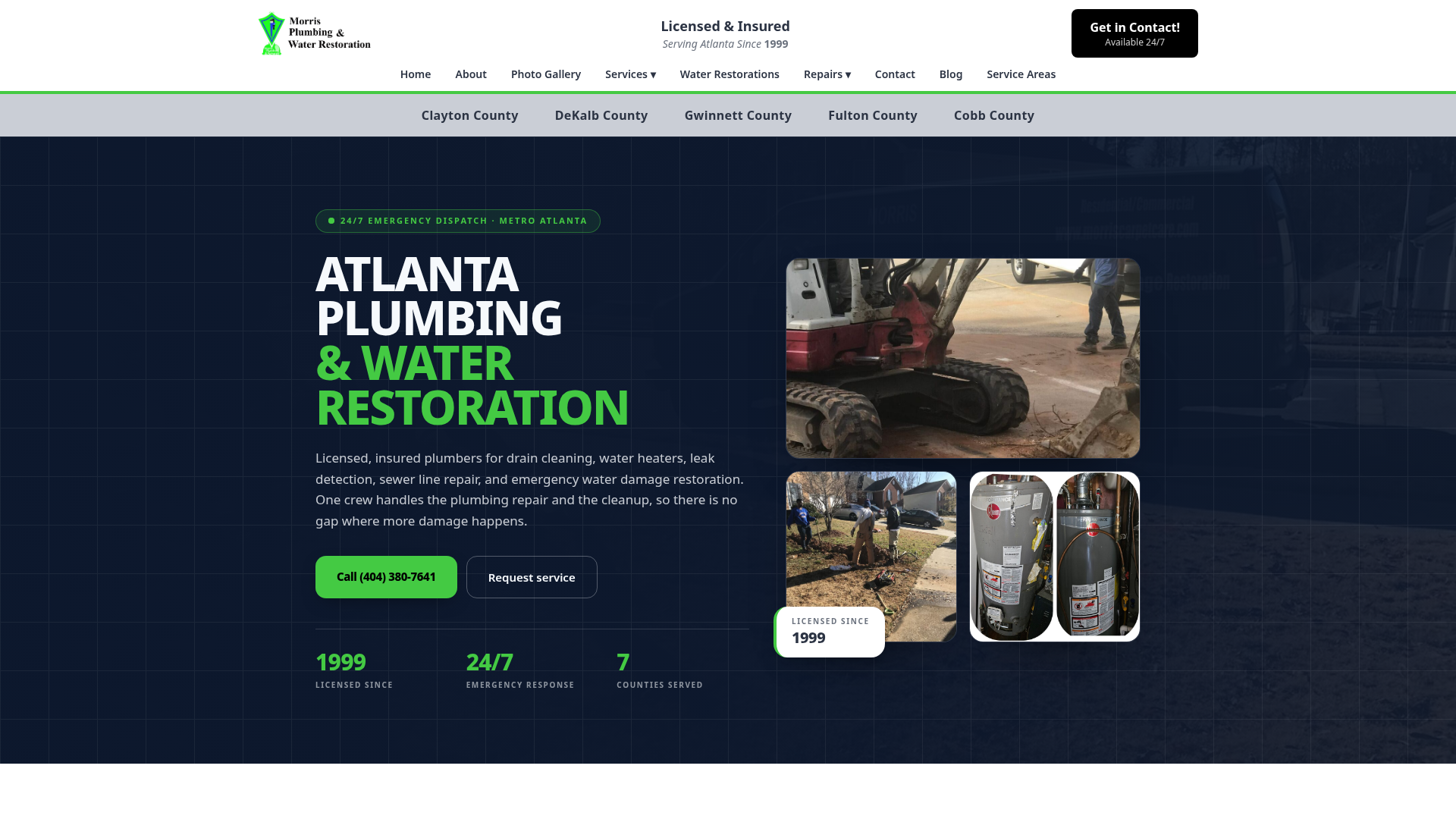 Morris Plumbing And Water Restoration cover