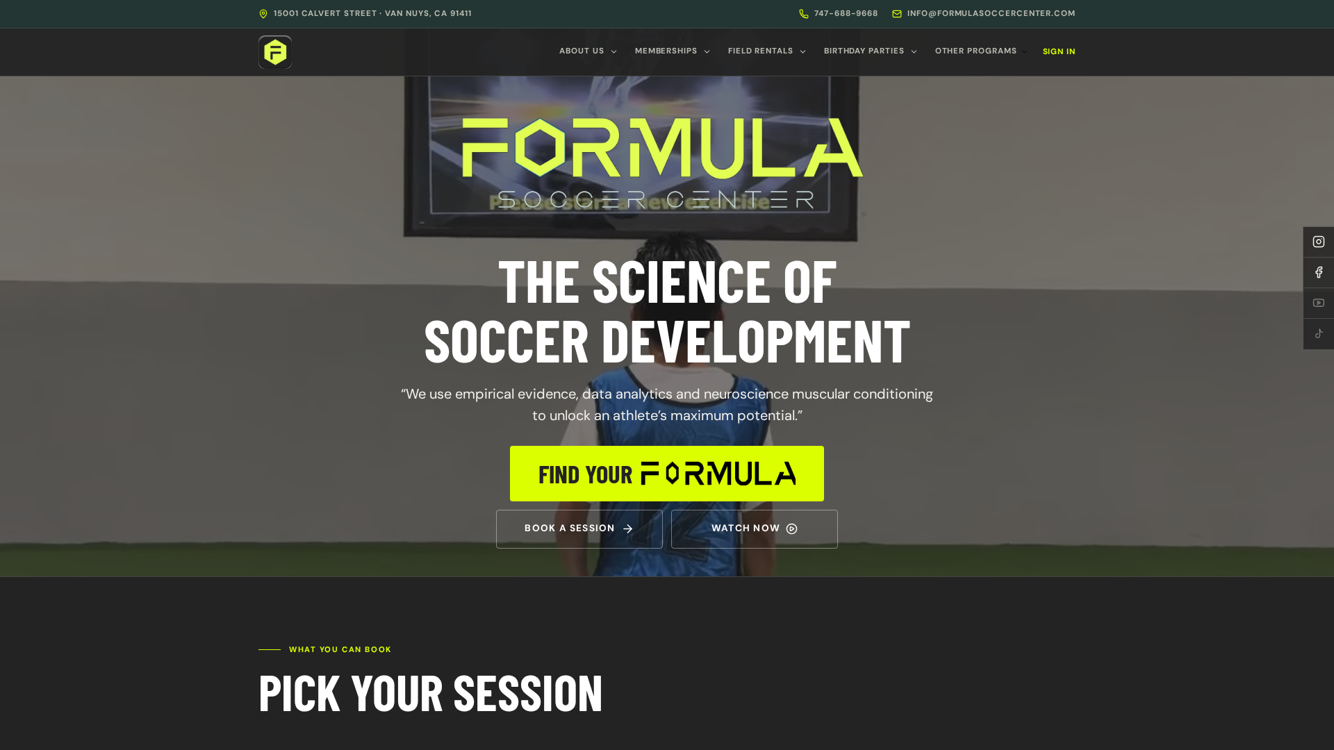 Soccer Camps & Events in Van Nuys, CA | Formula Soccer Center