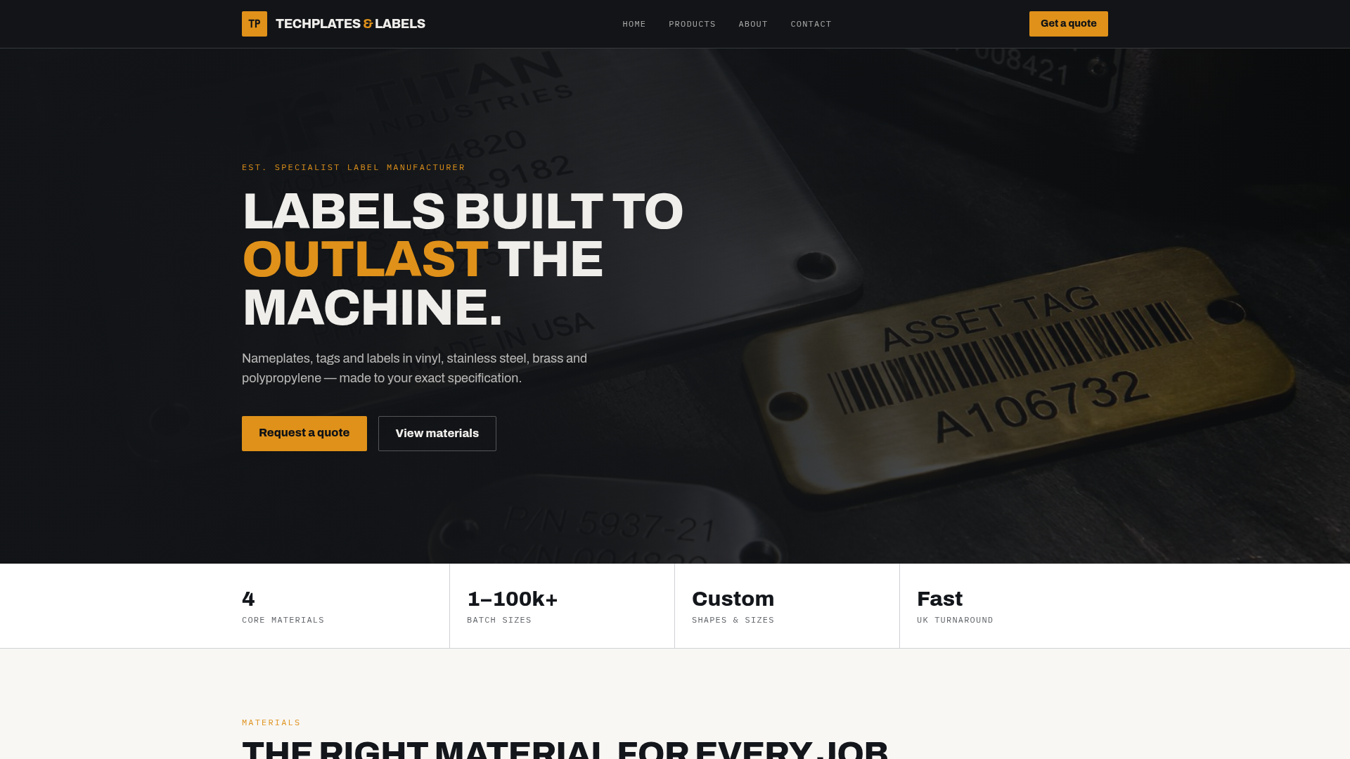 Video Processor Label Products & Materials — Techplates and Labels