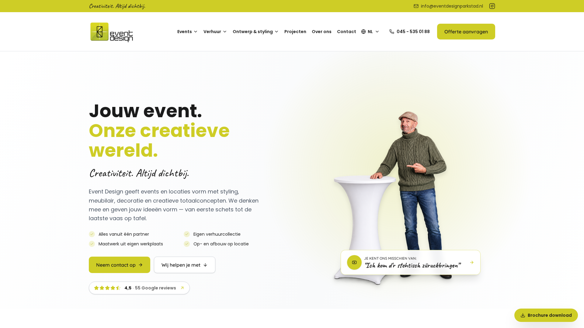 Bruiloftsdecoratie van Event Design Parkstad