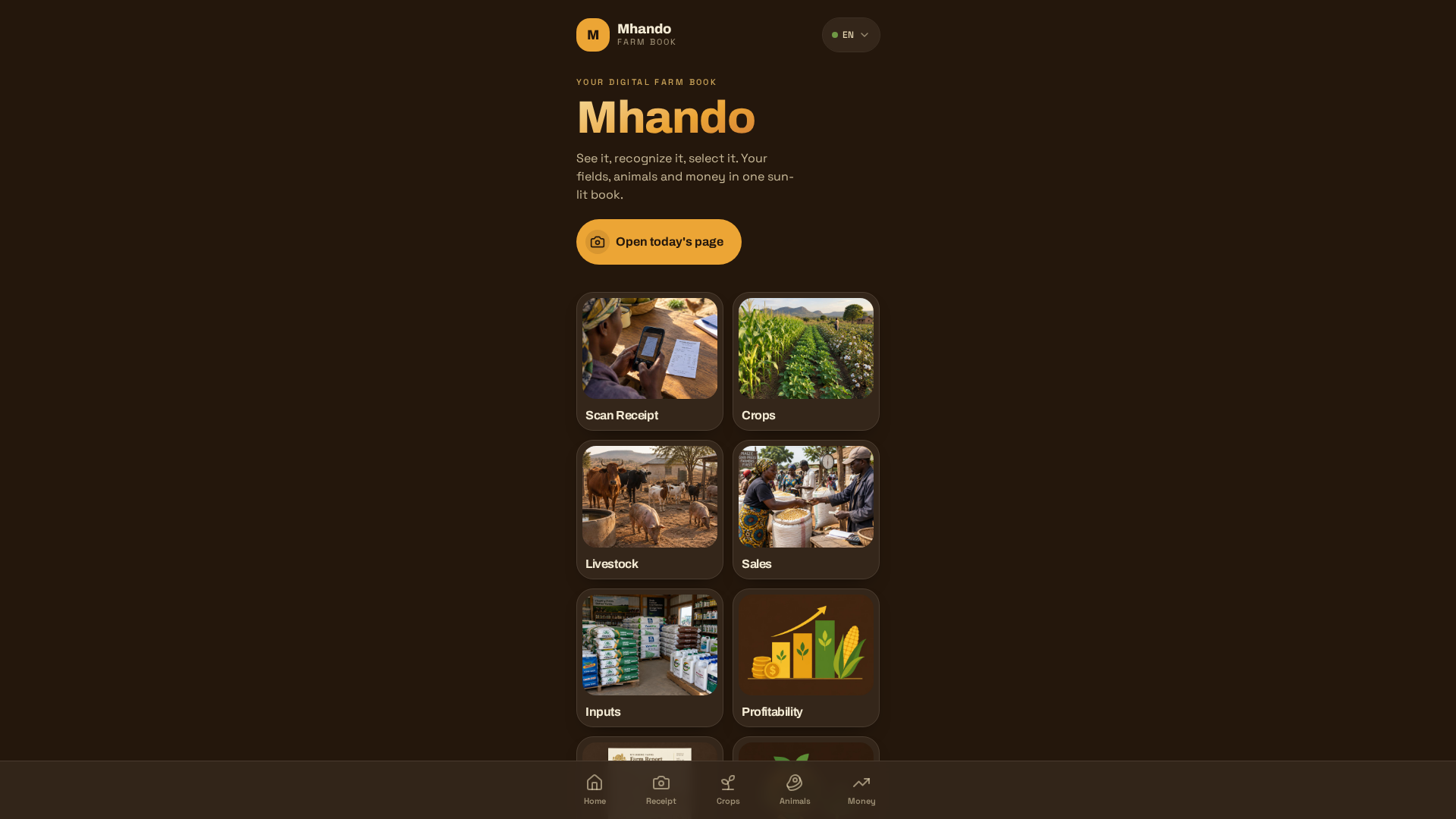 Mhando Farm Book — My digital farm book