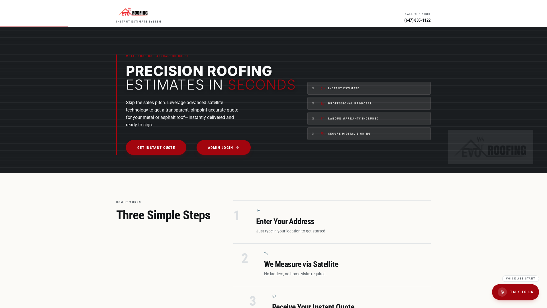 Instant Roof Estimate | Metal Roofing & Asphalt Shingles