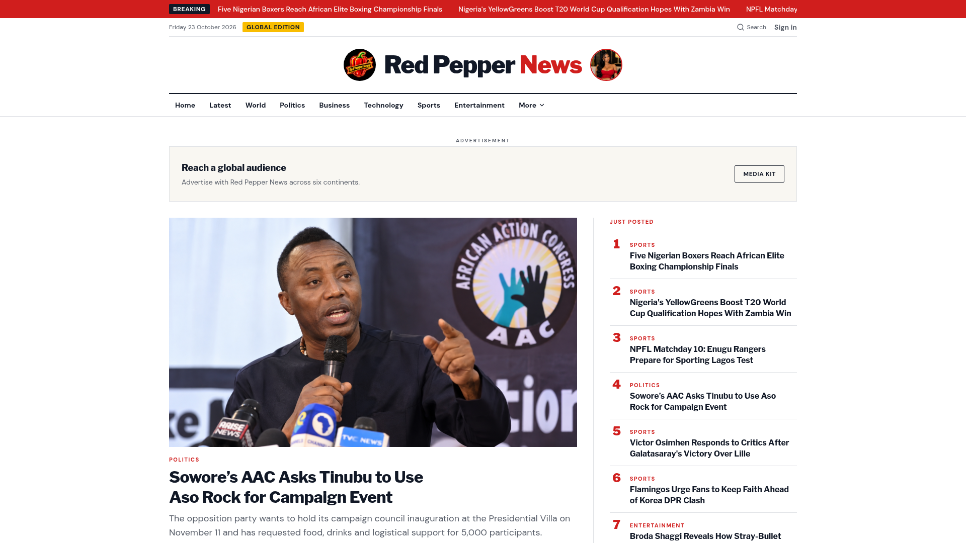 Red Pepper News | Global Edition: World, Politics, Business, Tech