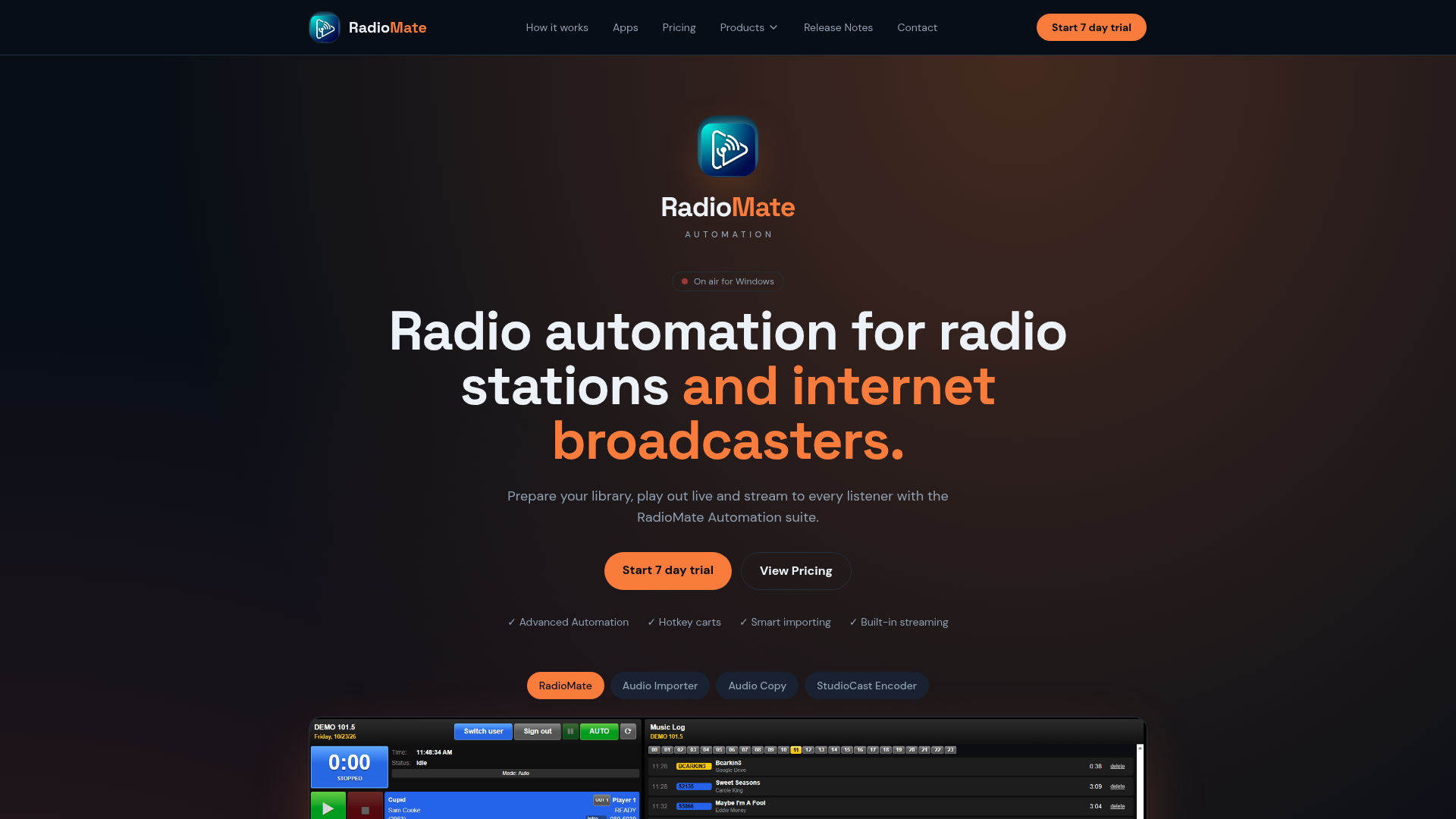 RadioMate Automation — Radio playout software for Windows