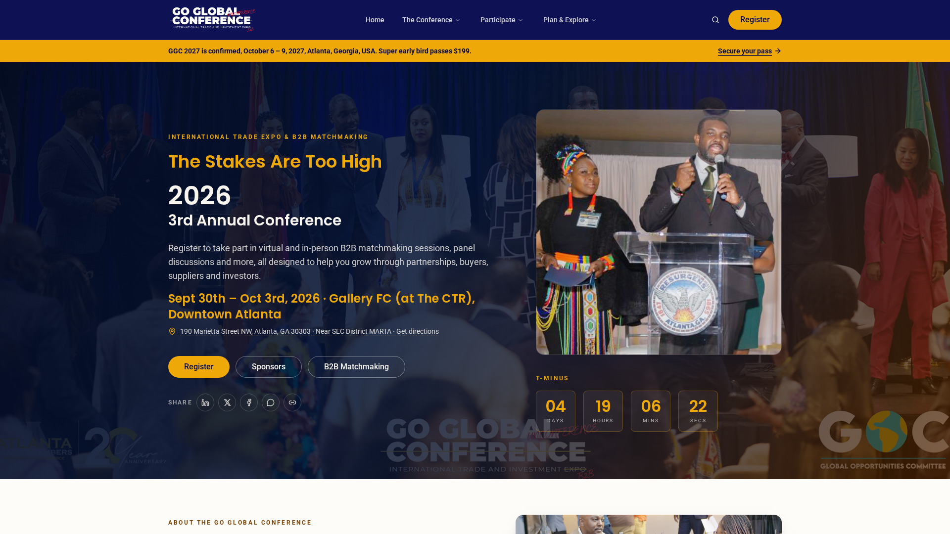 GGC 2026 | 3rd Annual Go Global Conference, Atlanta