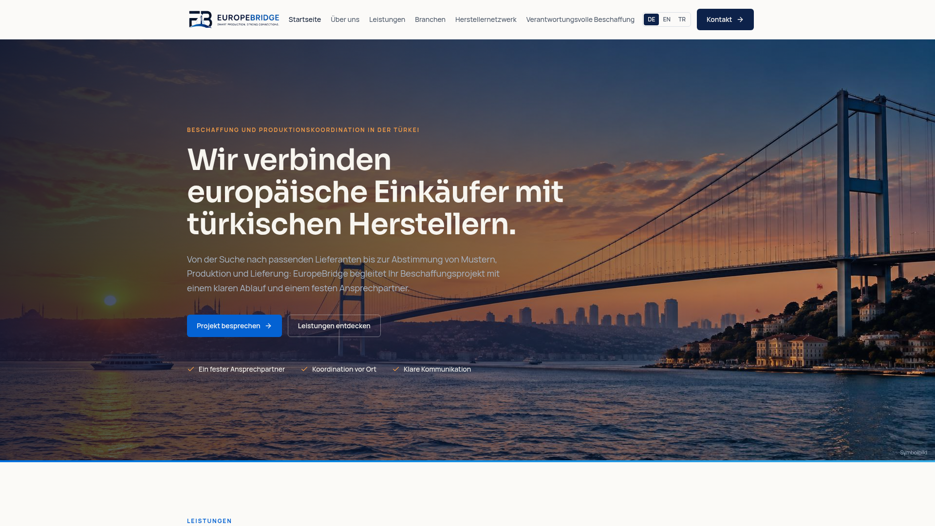 EuropeBridge — Sourcing & production coordination in Türkiye