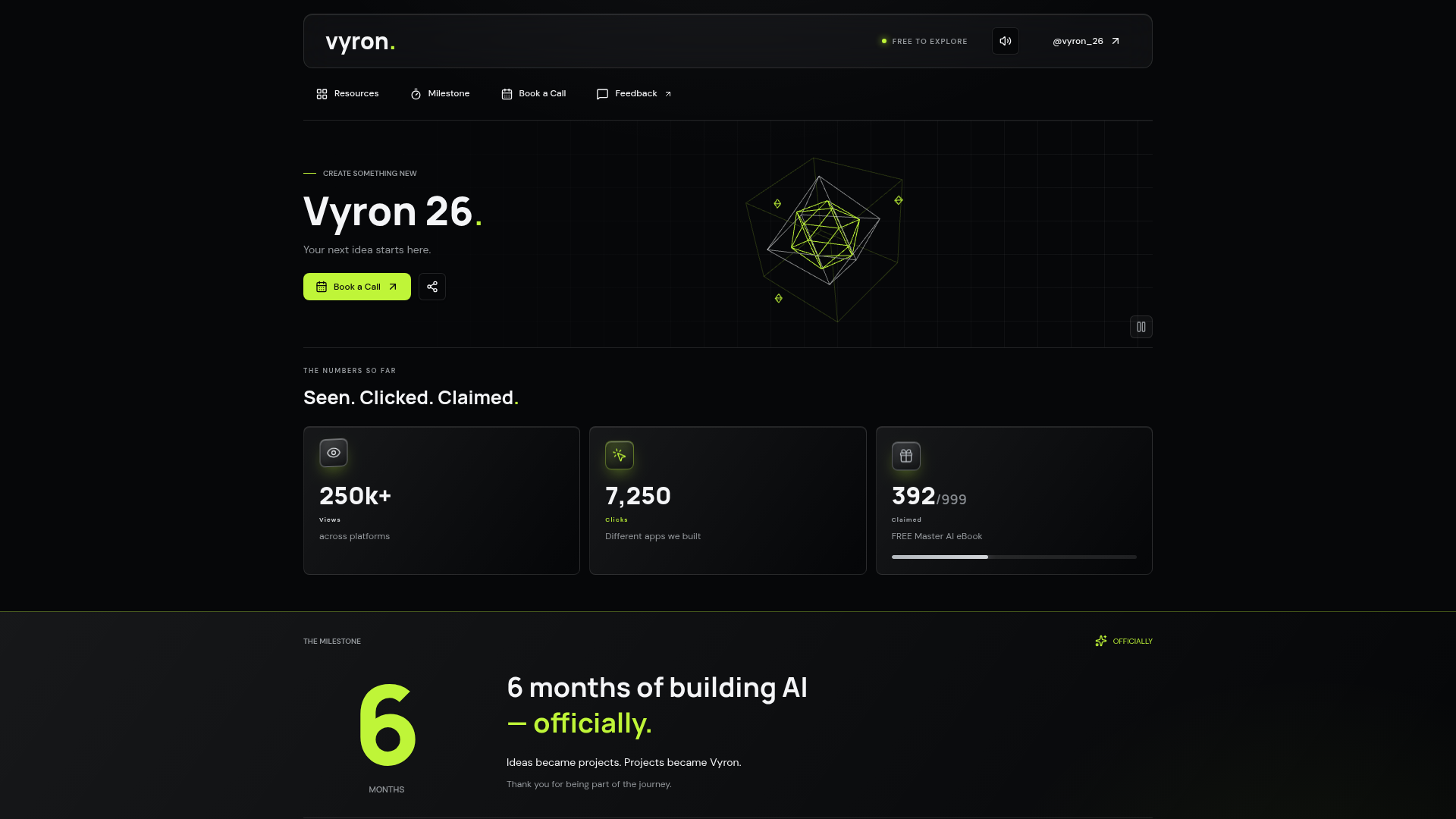 Vyron 26 — AI Resources & Calls