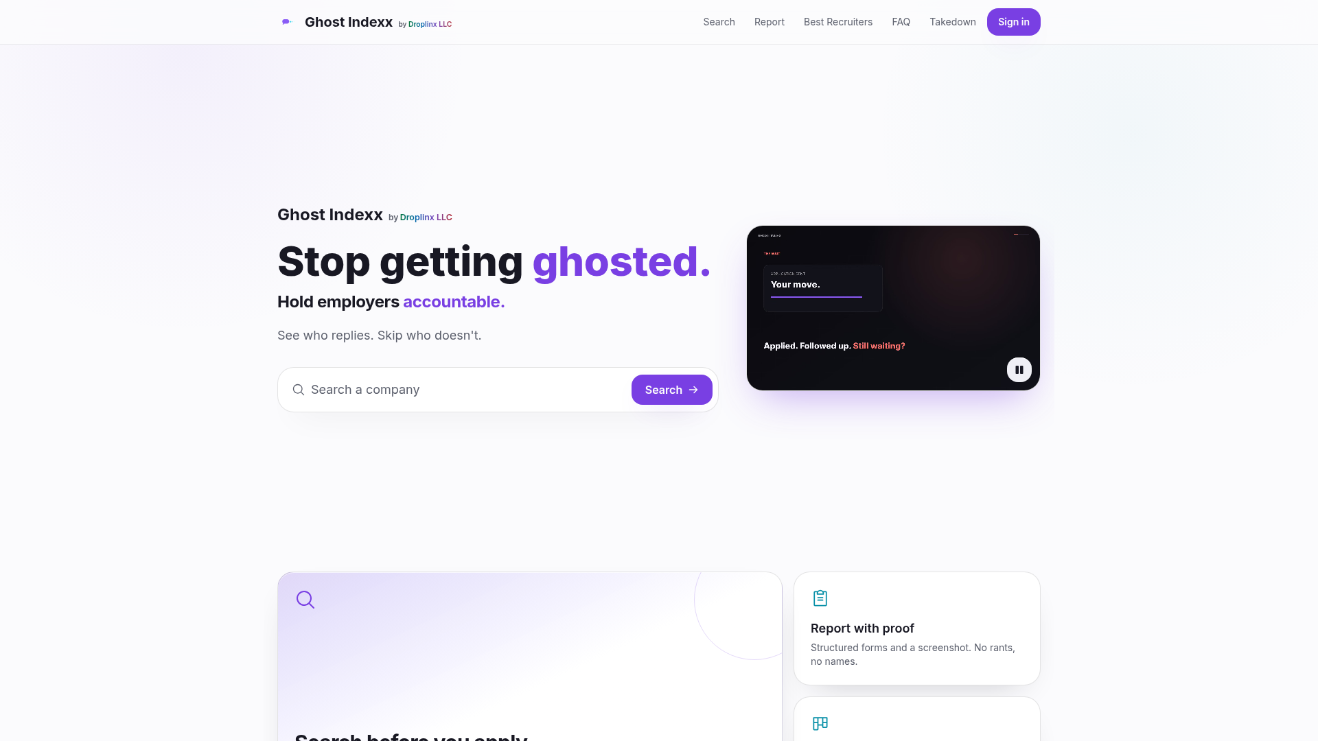 Ghost Indexx by Droplinx LLC — Stop getting ghosted