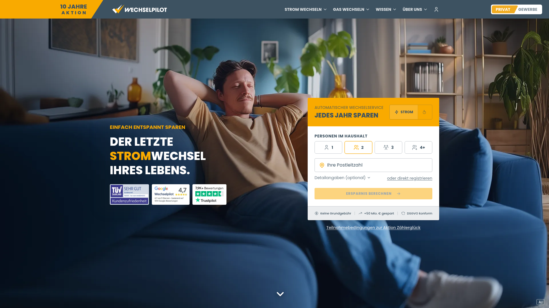 Ökostrom 100 % erneuerbar