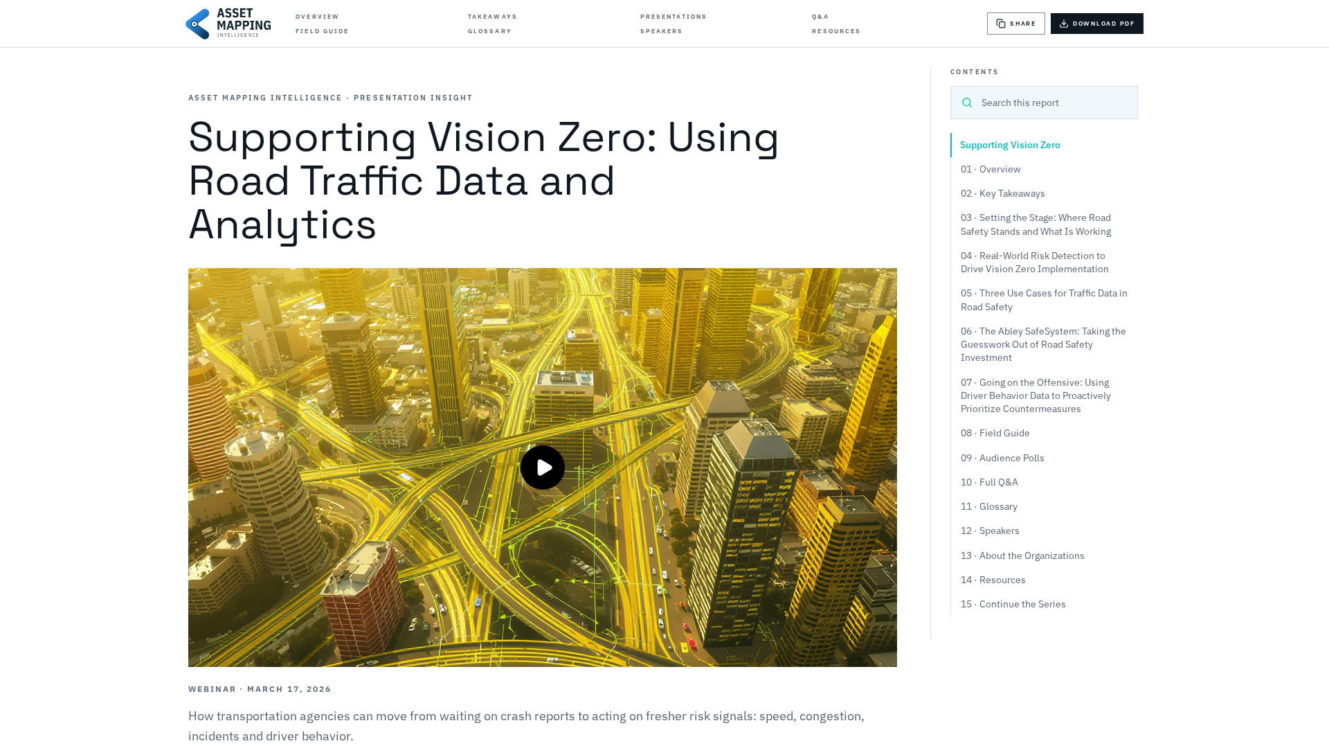 Supporting Vision Zero