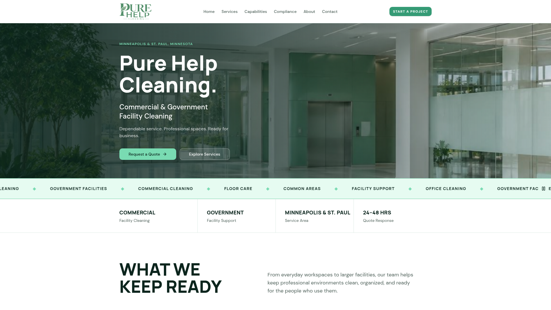 Clean Common Spaces Commercial & Government Facility Cleaning | Pure Help Cleaning