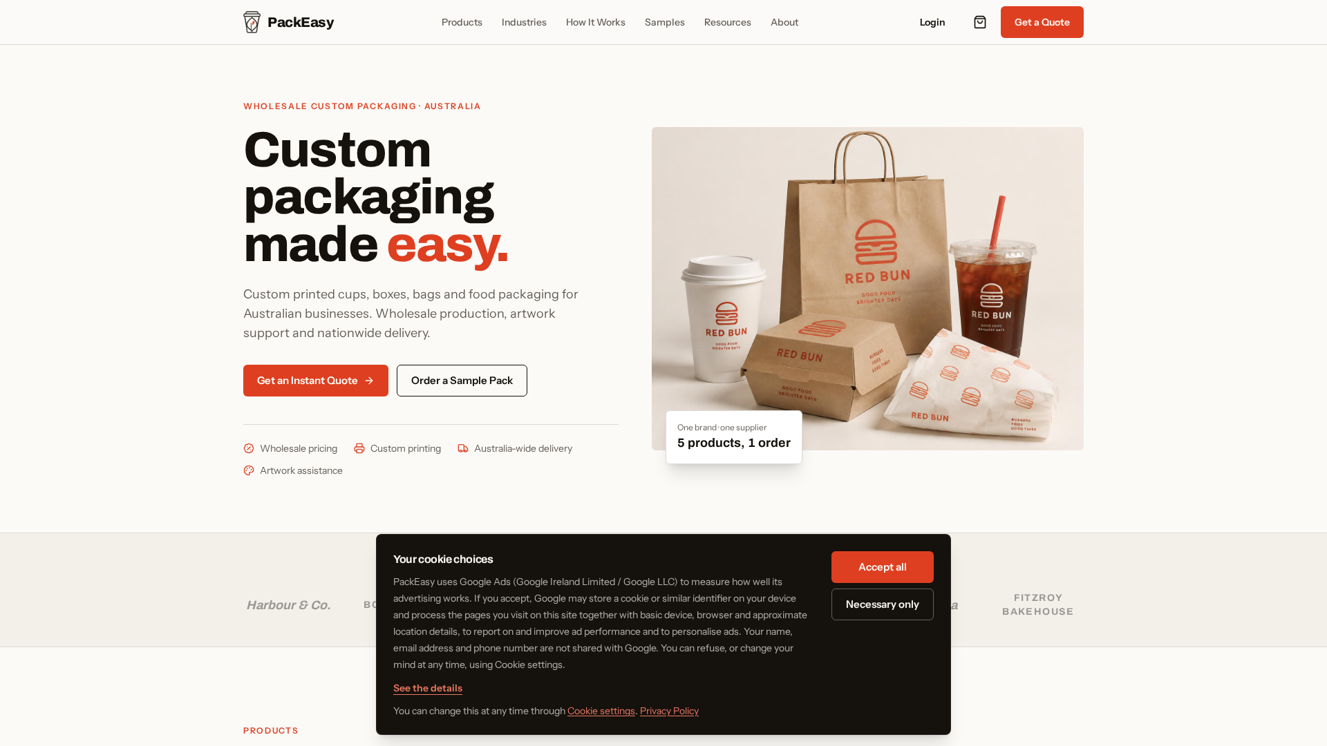 Packaging Material Examples Custom Packaging for Food Trucks — PackEasy