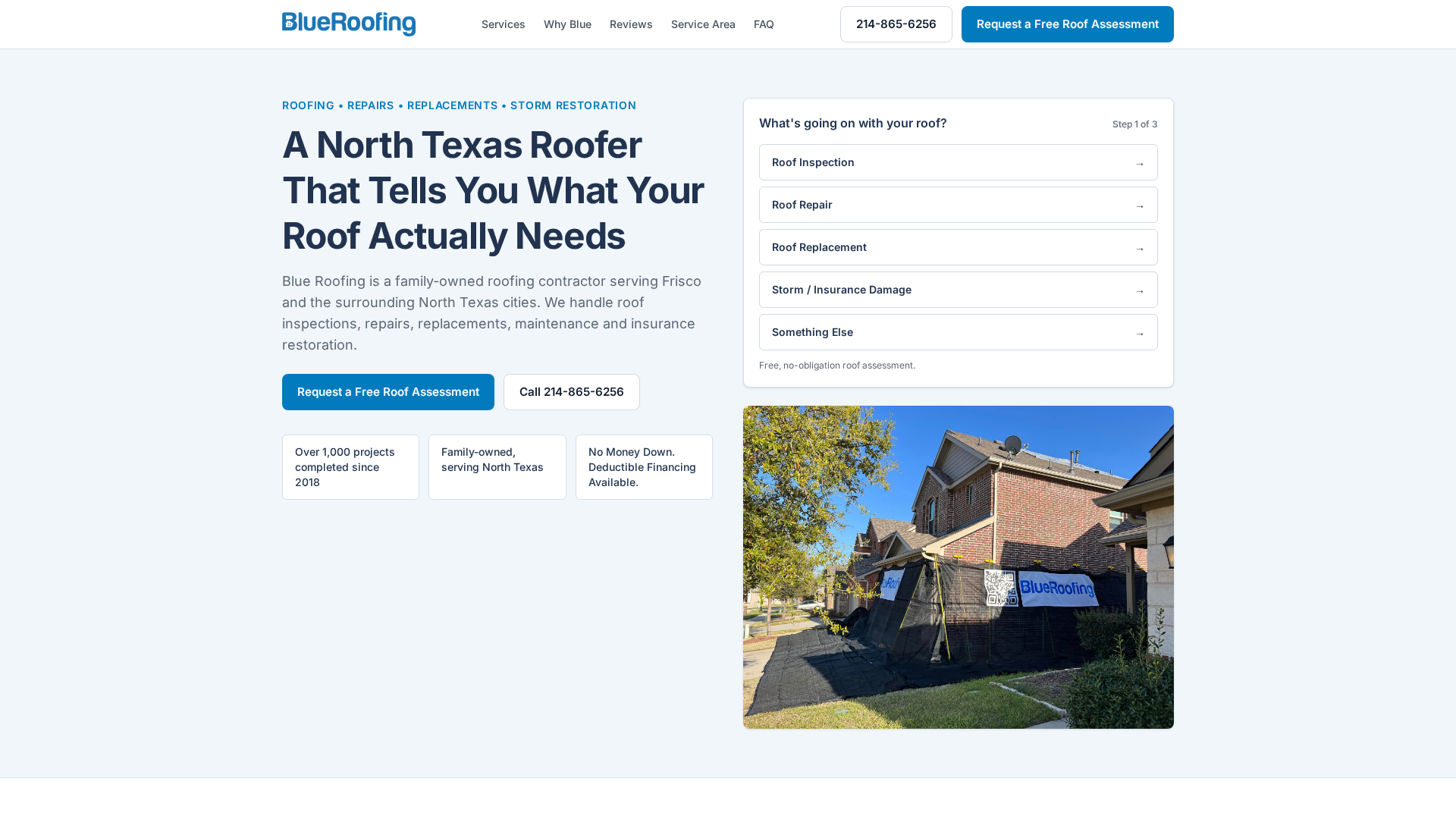 Screenshot of roof.blue