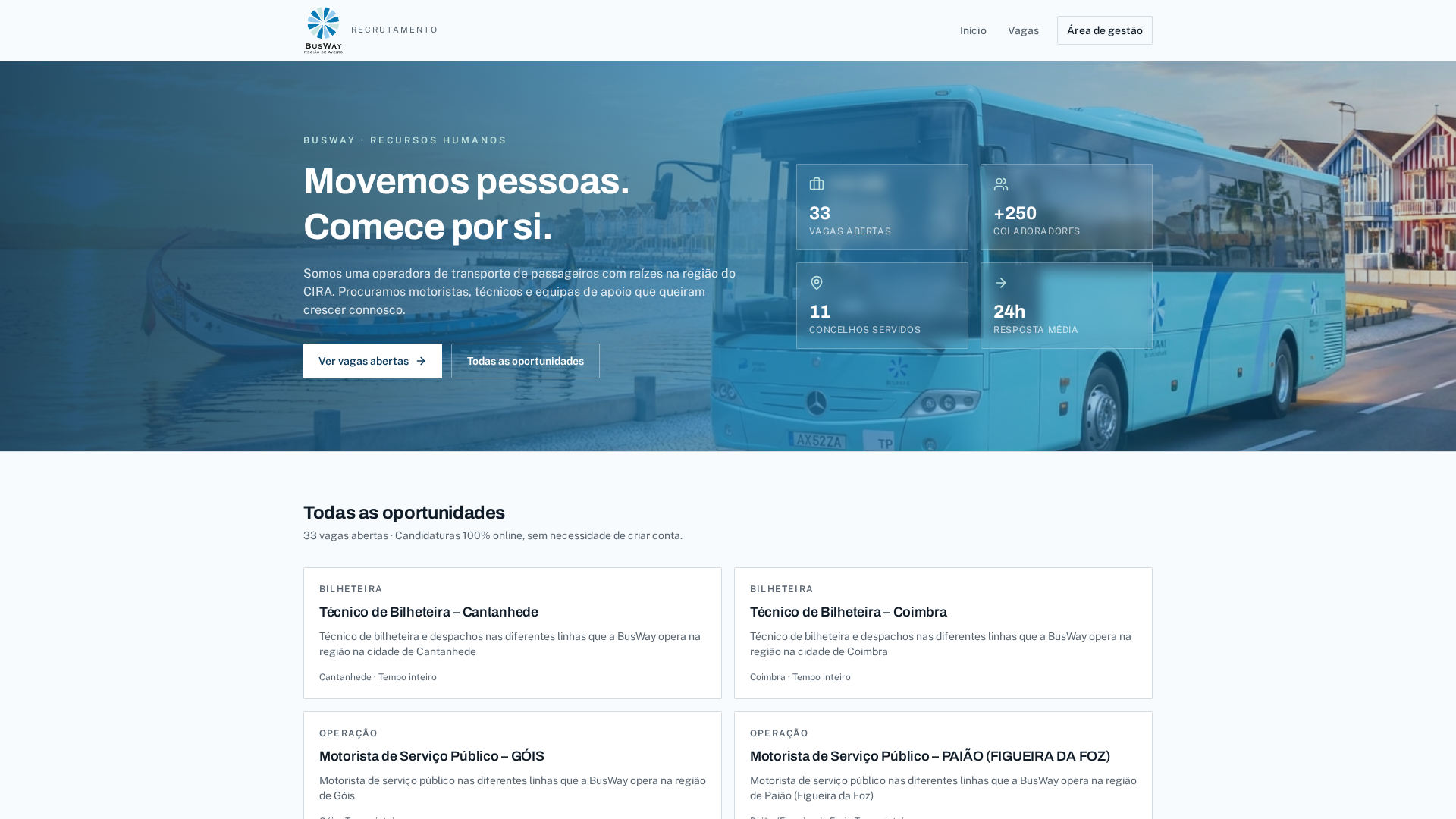 Carreiras na Busway — Recrutamento