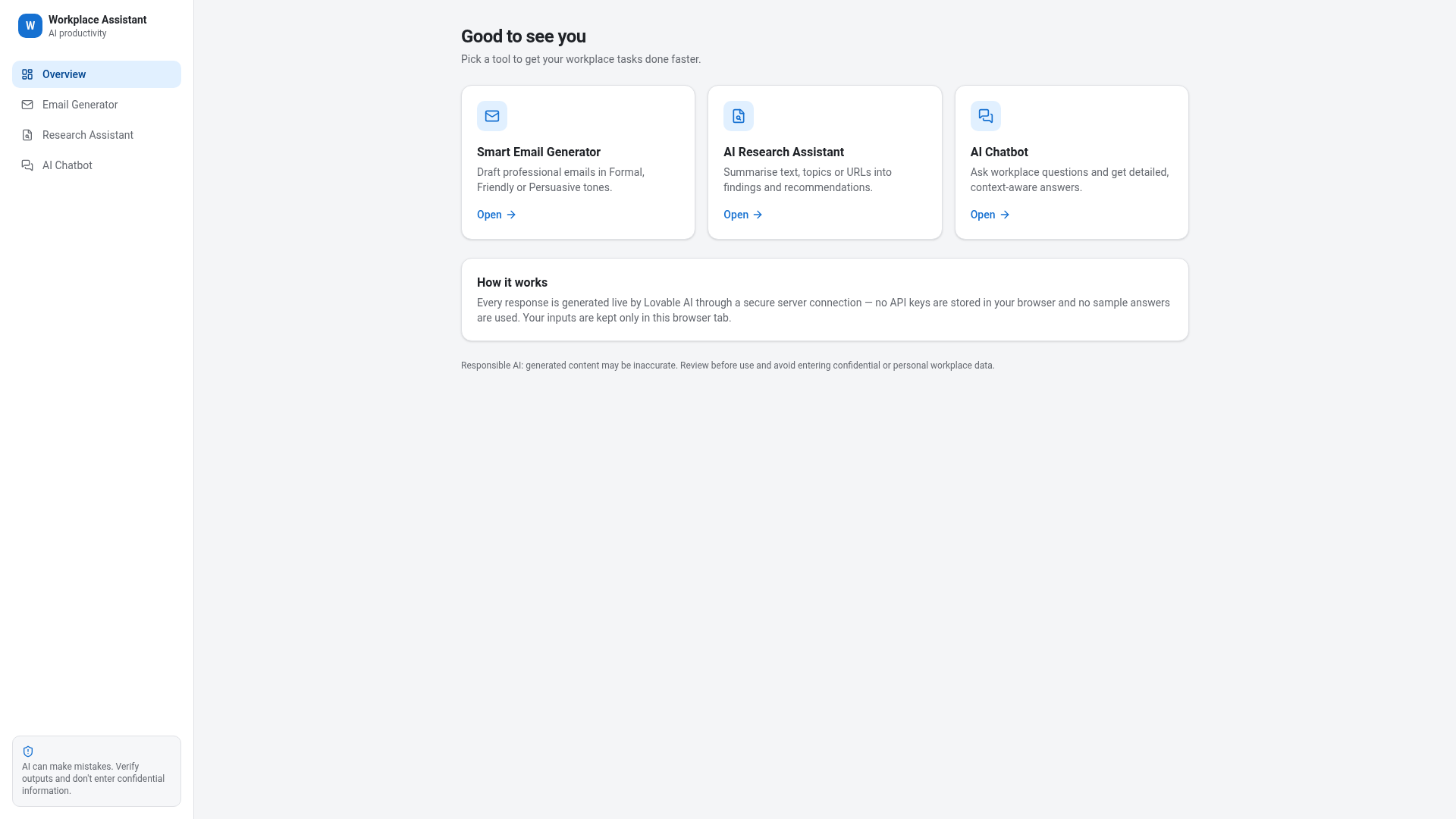 AI Workplace Productivity Assistant