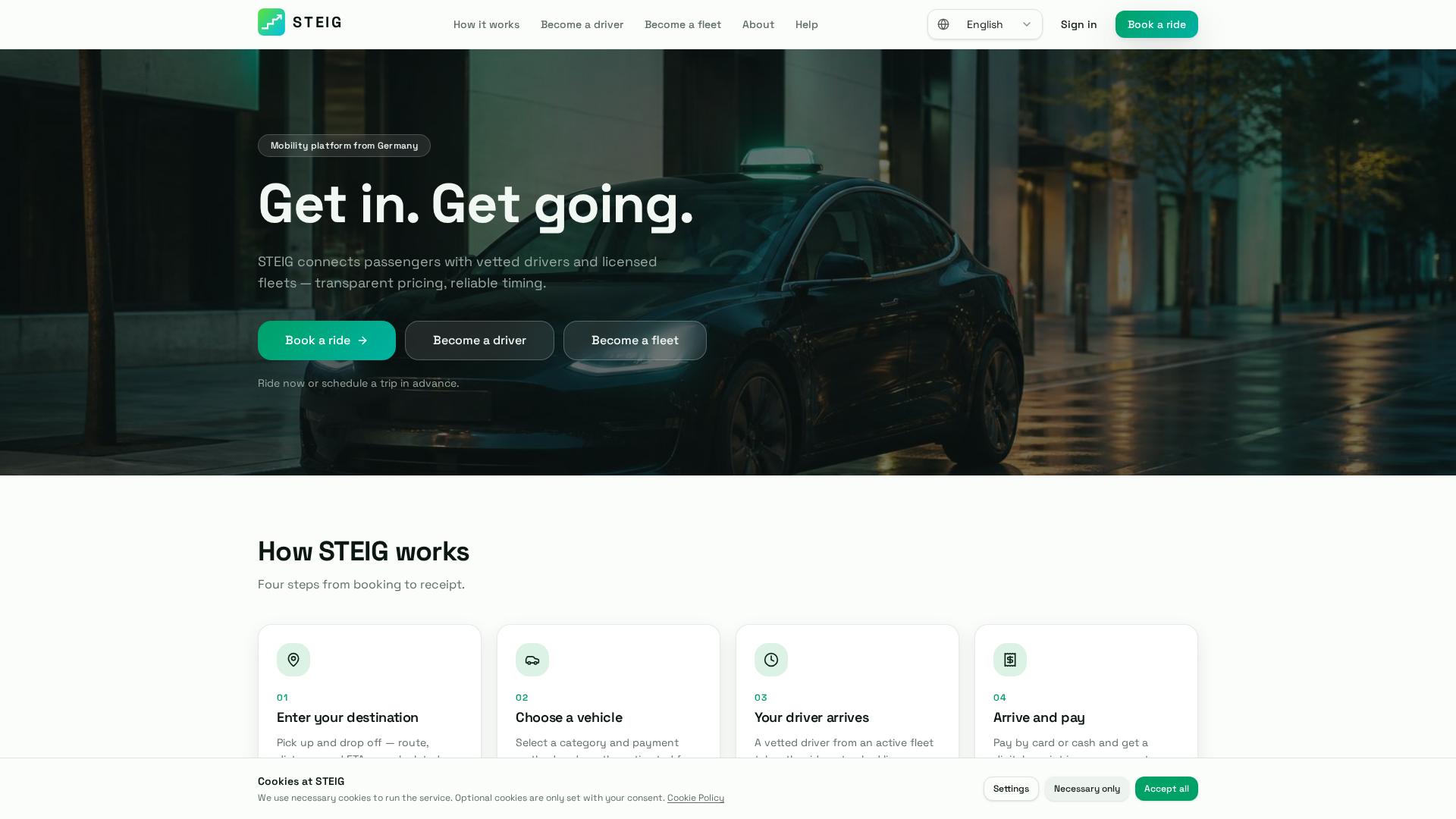 STEIG – Complete Ride-Hailing Platform