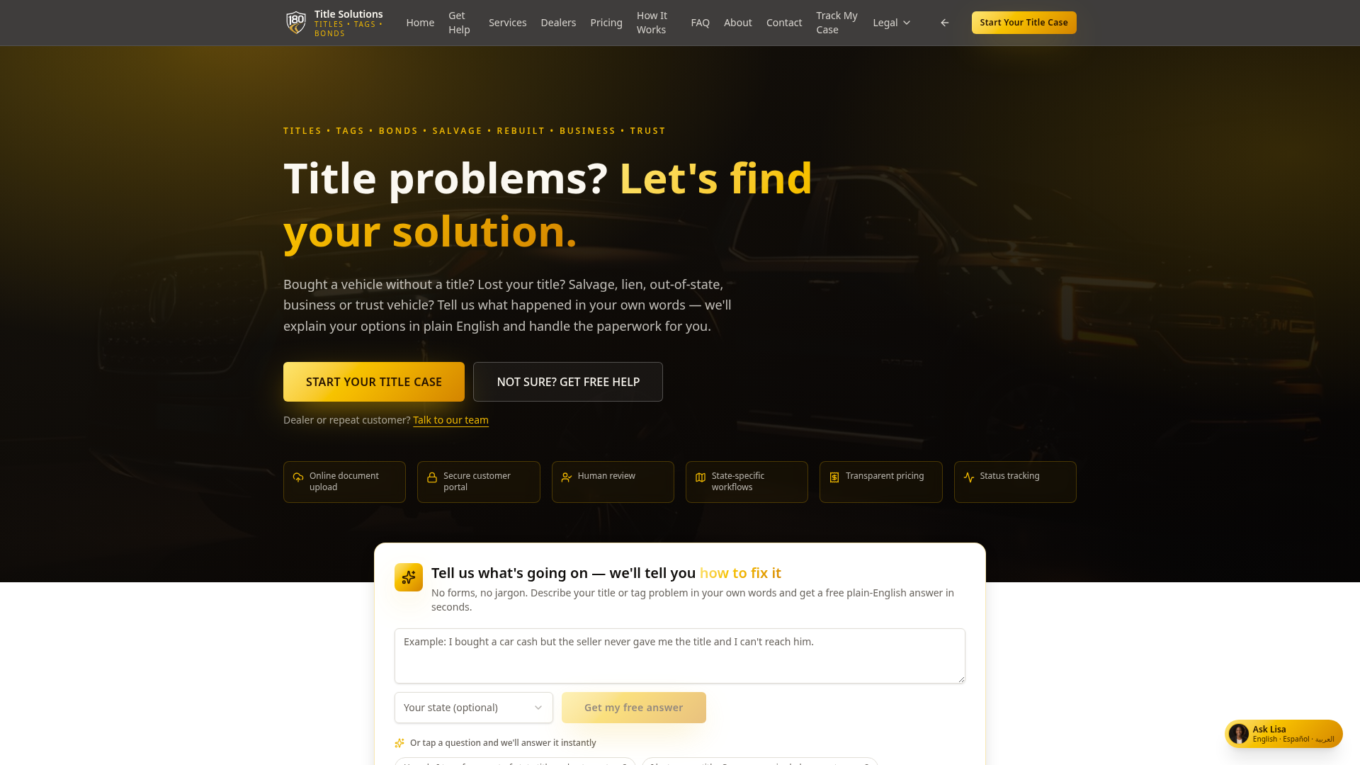 Get Help With Your Title or Tag | 180 Title Solutions