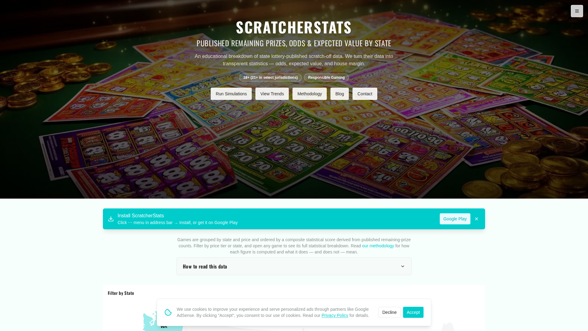 $3 Colorado Scratch-Off Odds, Remaining Prizes & Expected Value