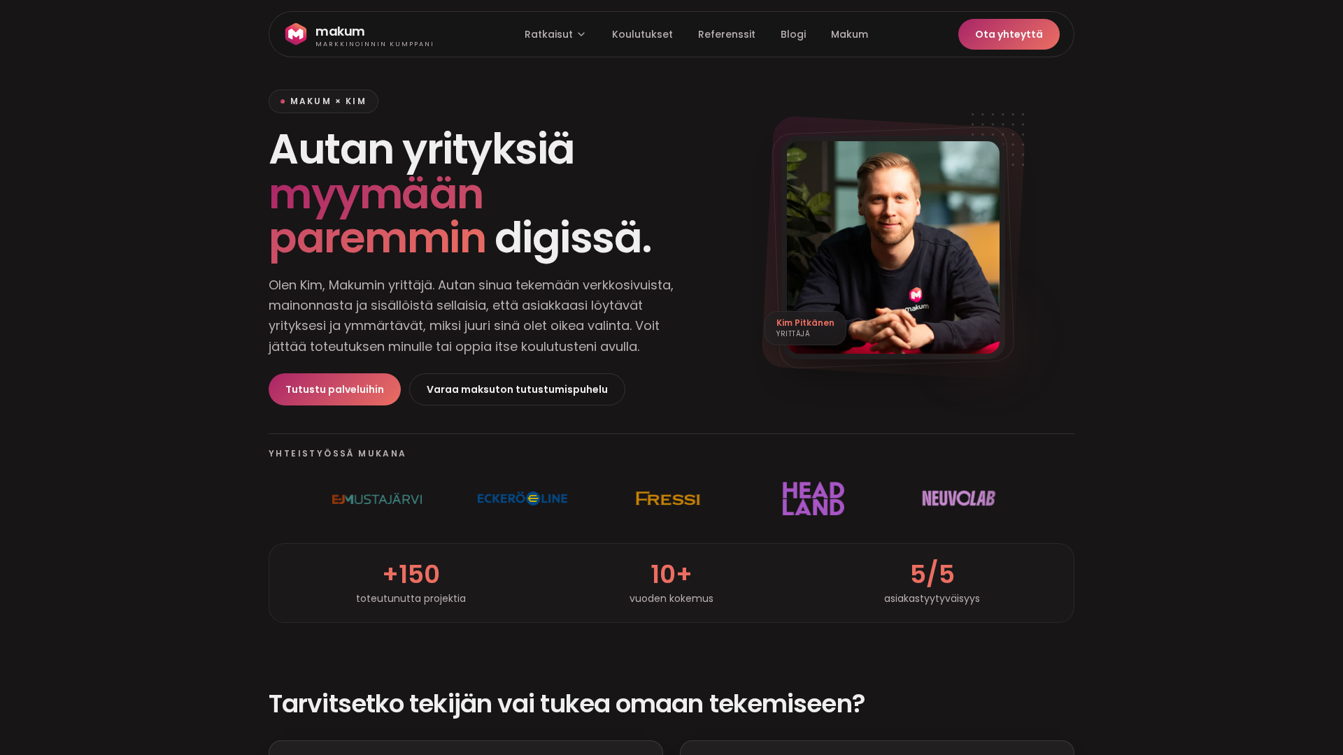 Makum website preview