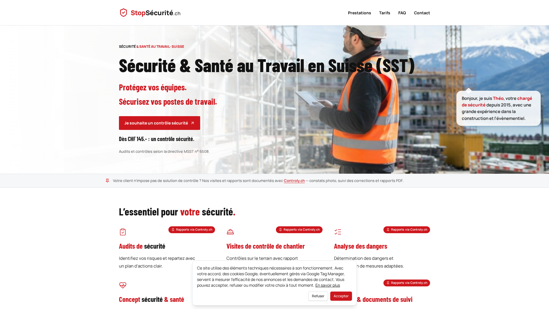 StopSécurité.ch — Audits, sécurité et santé au travail en Suisse