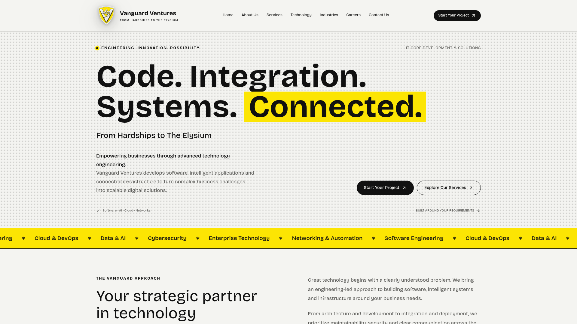IT Core Development & Technology Solutions — Vanguard Ventures