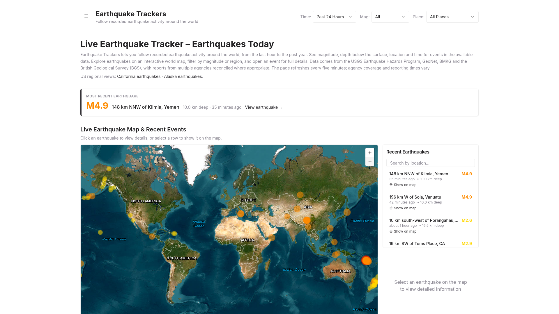 M1.8 Earthquake — 18 km ESE of Anza, CA | Earthquake Trackers