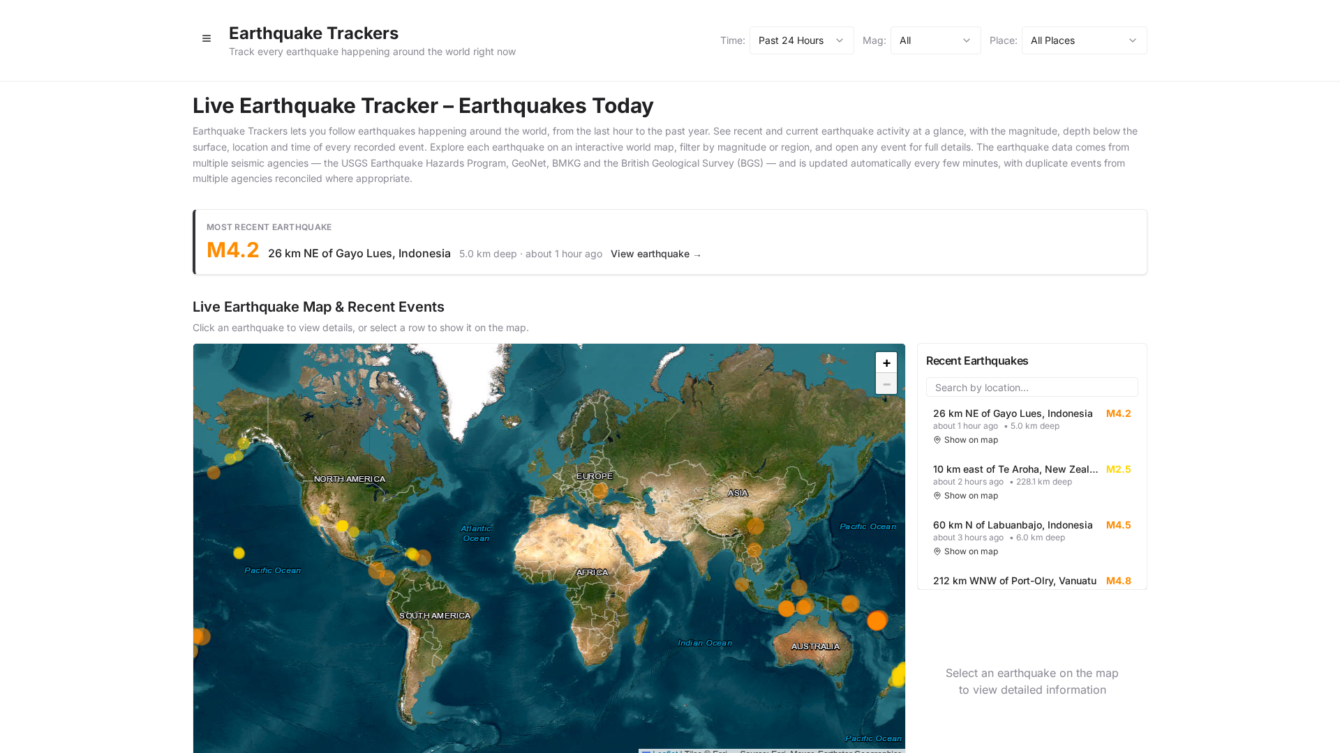 M0.3 Earthquake — 22 km WSW of Dutch Harbor, Alaska | Earthquake Trackers