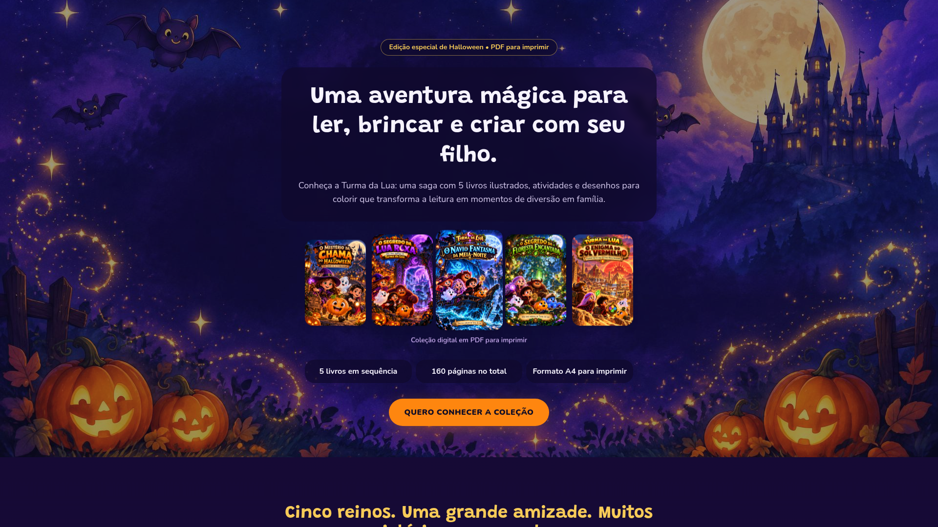 Boo Pdf Turma da Lua — Saga dos Cinco Reinos | Edição de Halloween