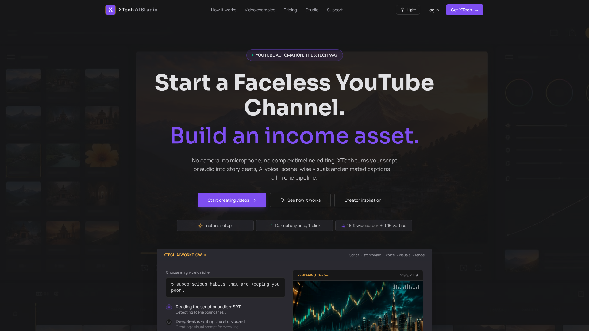 XTech AI Studio — Faceless YouTube Automation & Video Creation